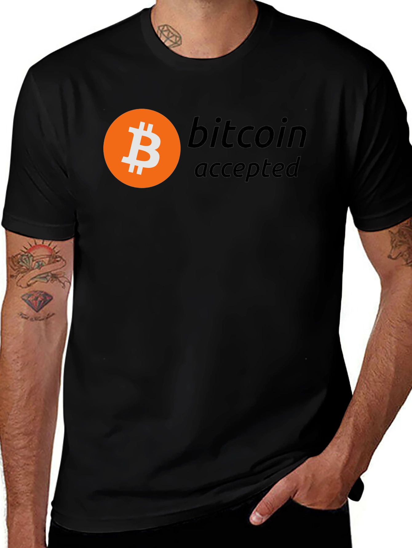 Bitcoin Accepted Black T-Shirt