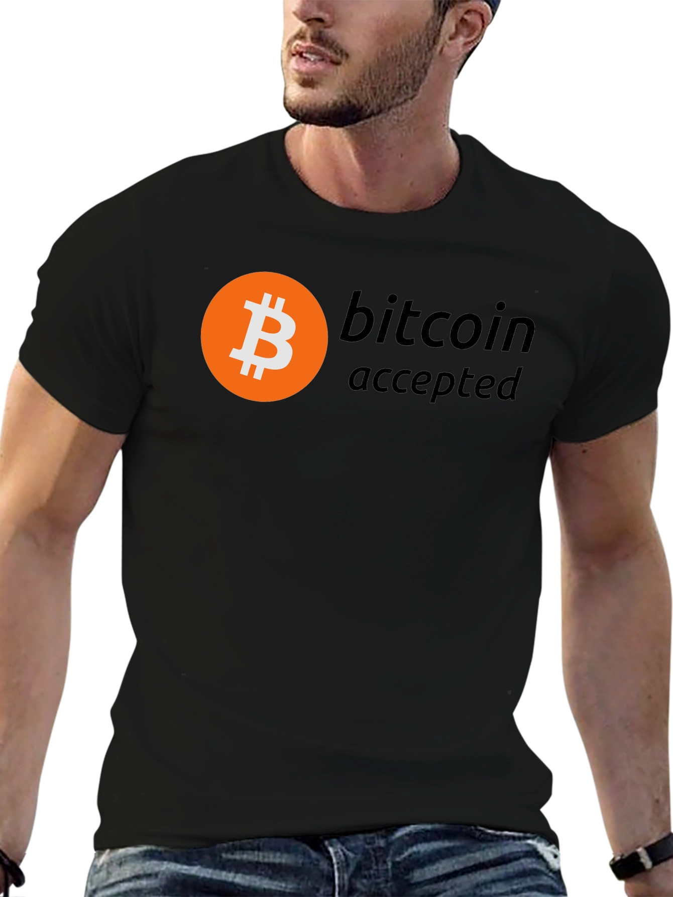 Bitcoin Accepted Black T-Shirt