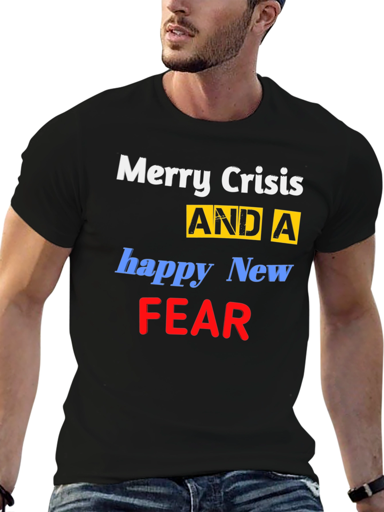 Merry Crisis Funny Graphic T-Shirt