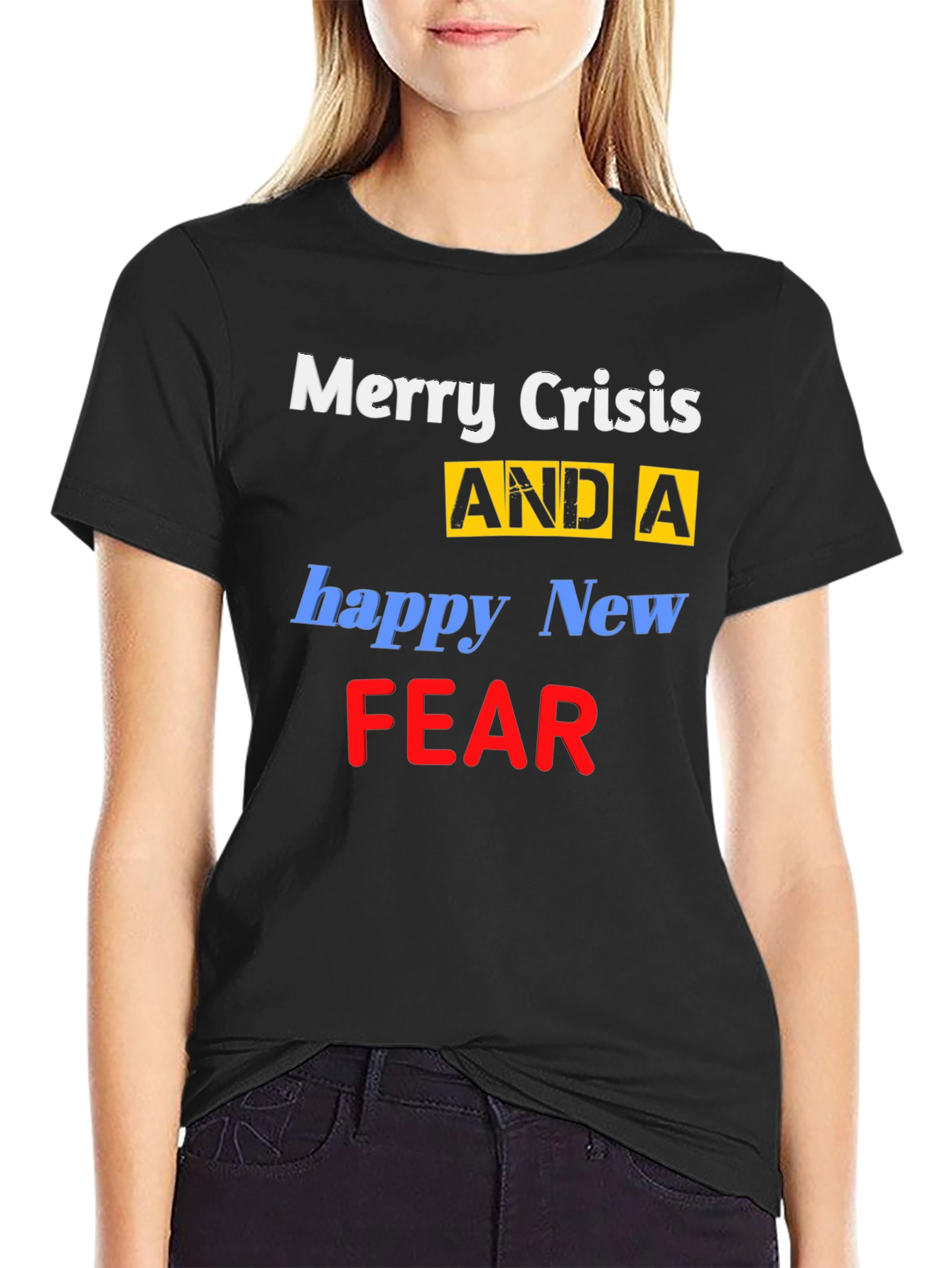Merry Crisis Funny Graphic T-Shirt