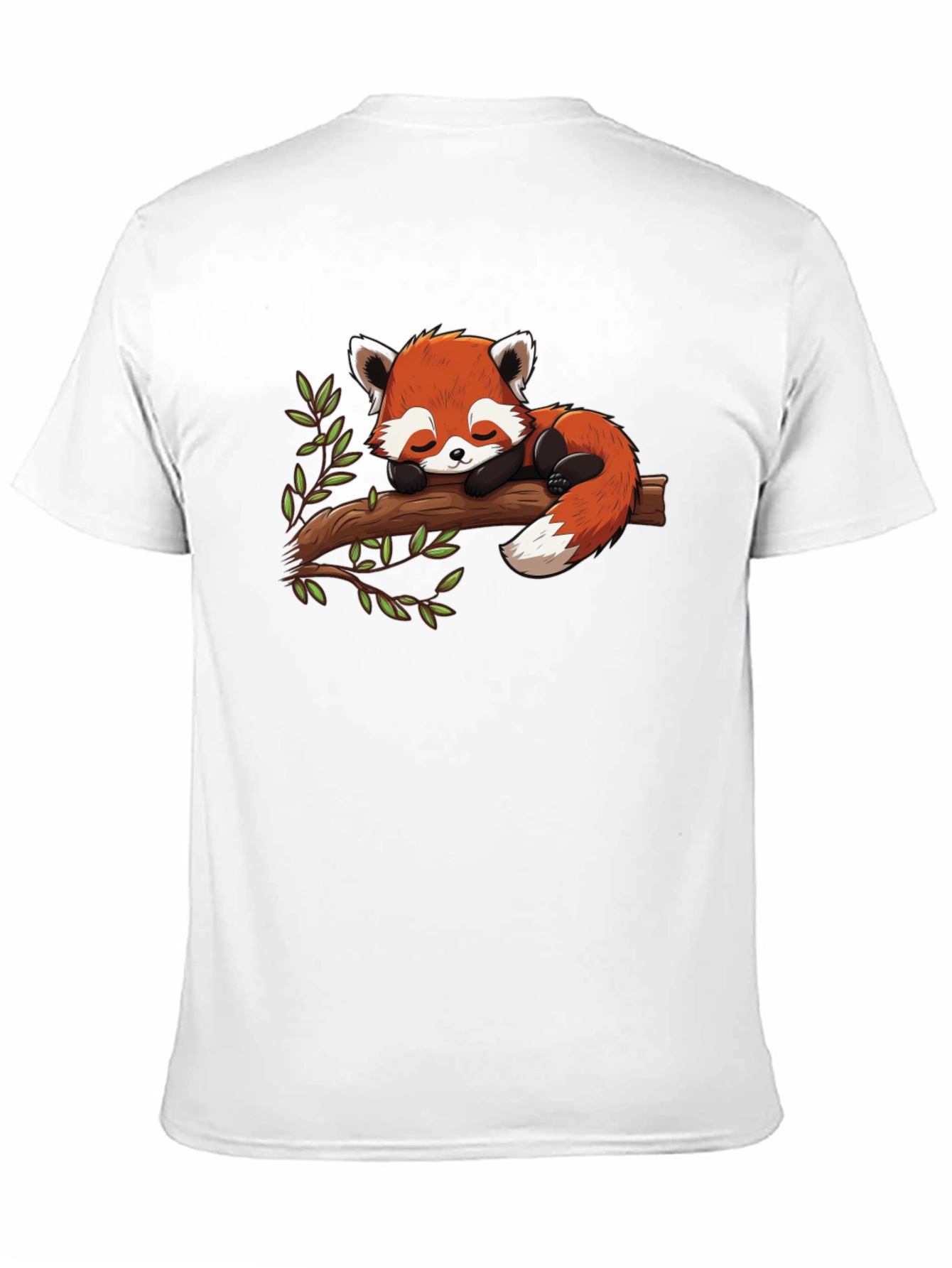 Cute Red Panda Napping on Branch Graphic Tee