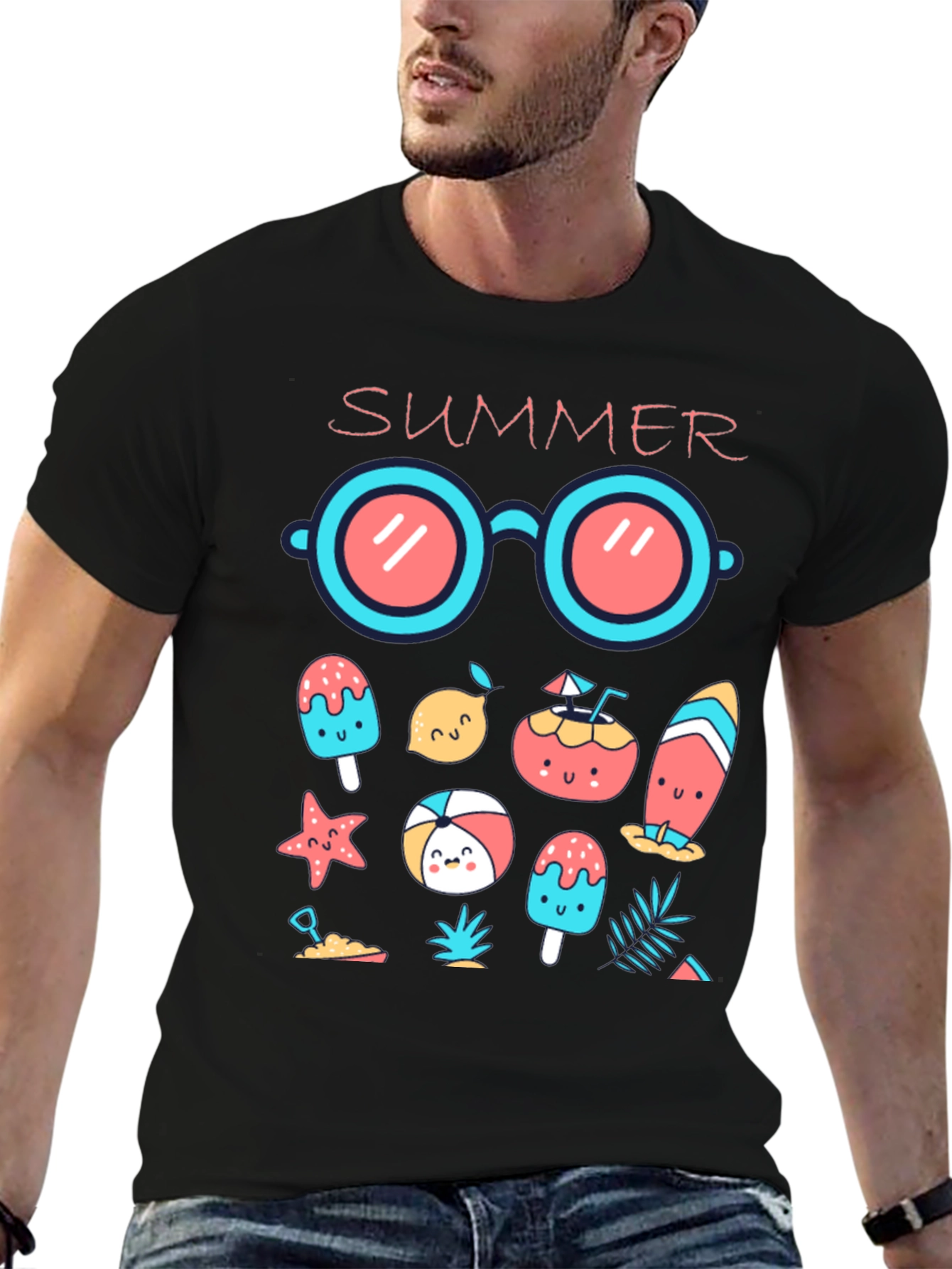 Summer Graphic Tee - Fun Beach Vacation Vibes T-Shirt