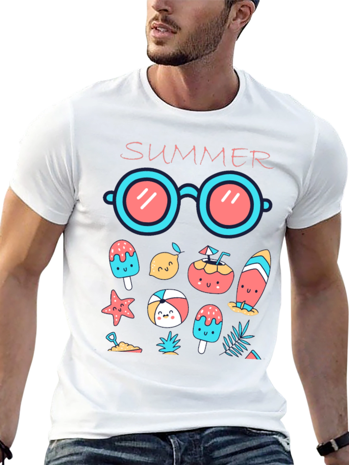 Summer Graphic Tee - Fun Beach Vacation Vibes T-Shirt
