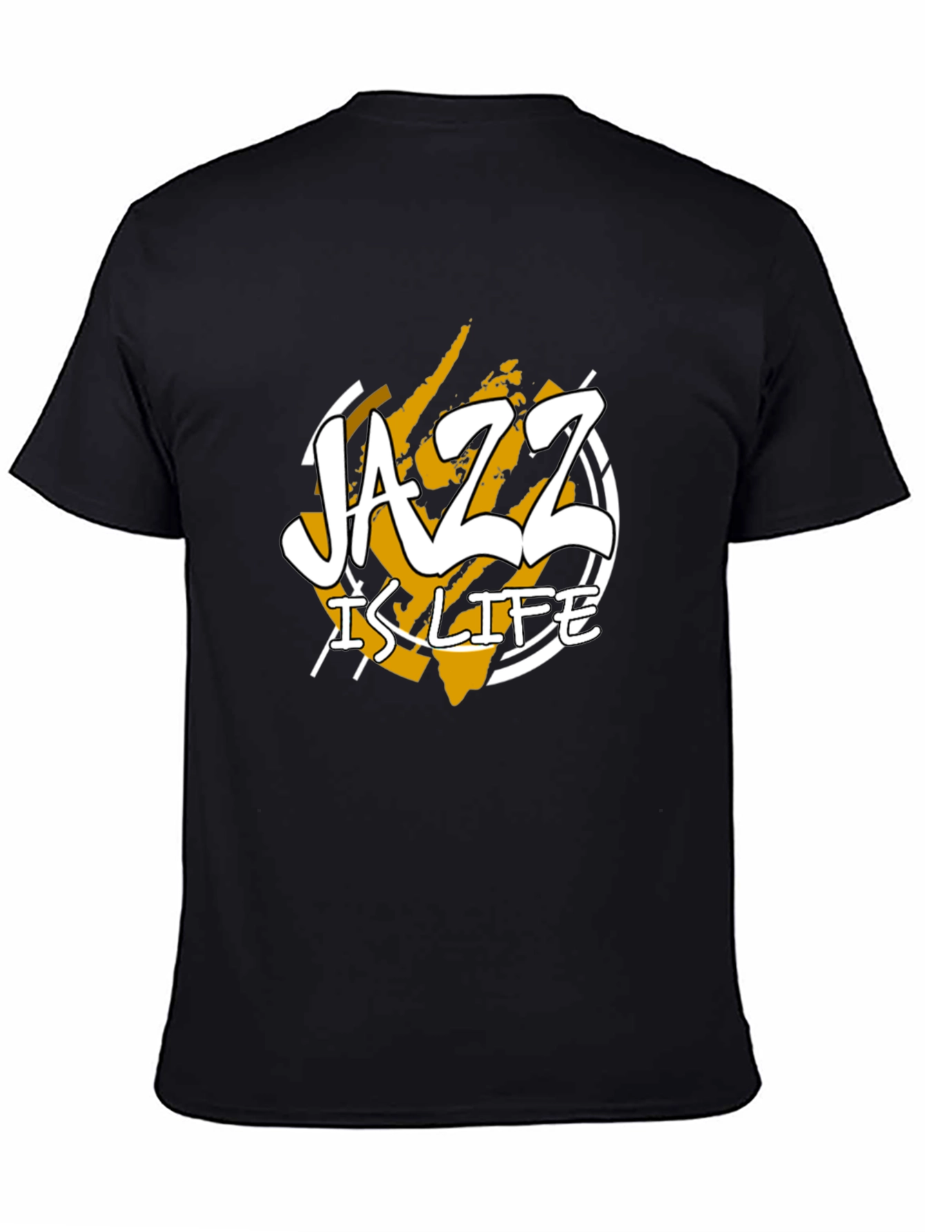Jazz Is Life Graphic T-Shirt - Black