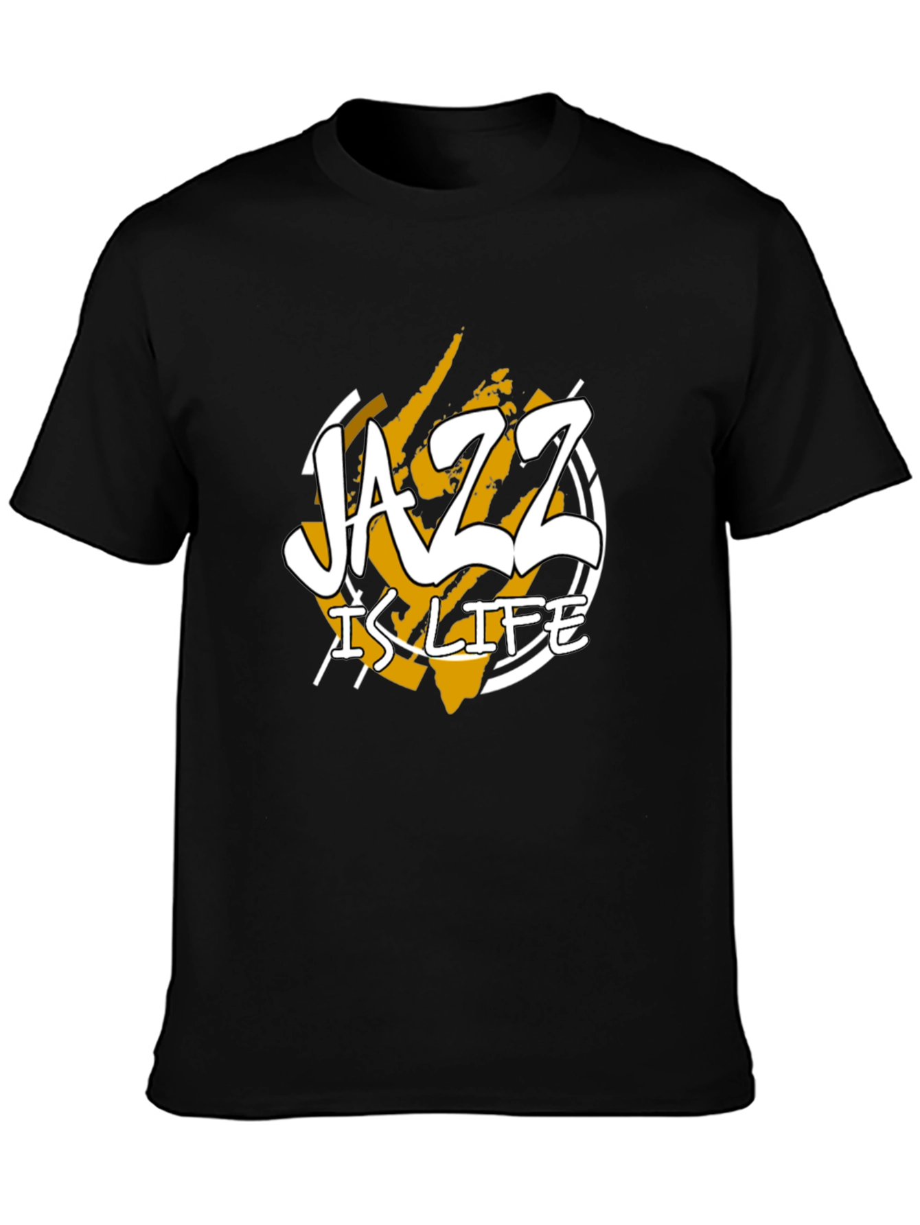 Jazz Is Life Graphic T-Shirt - Black