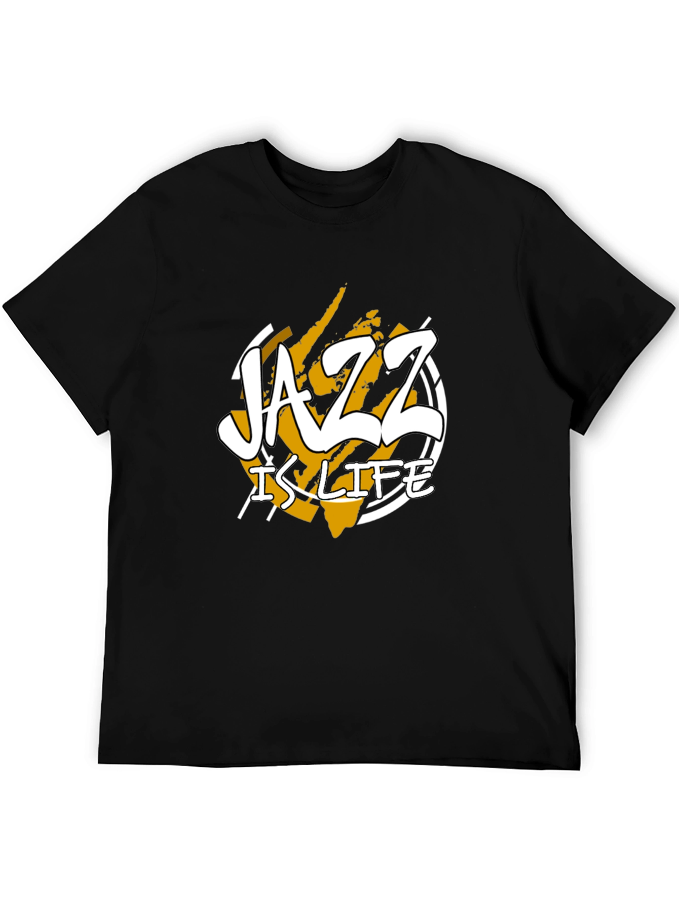 Jazz Is Life Graphic T-Shirt - Black