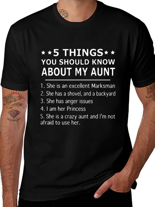 5 Things You Should Know About My Aunt T-Shirt