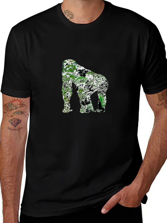 Jungle Gorilla Graphic Tee - Black