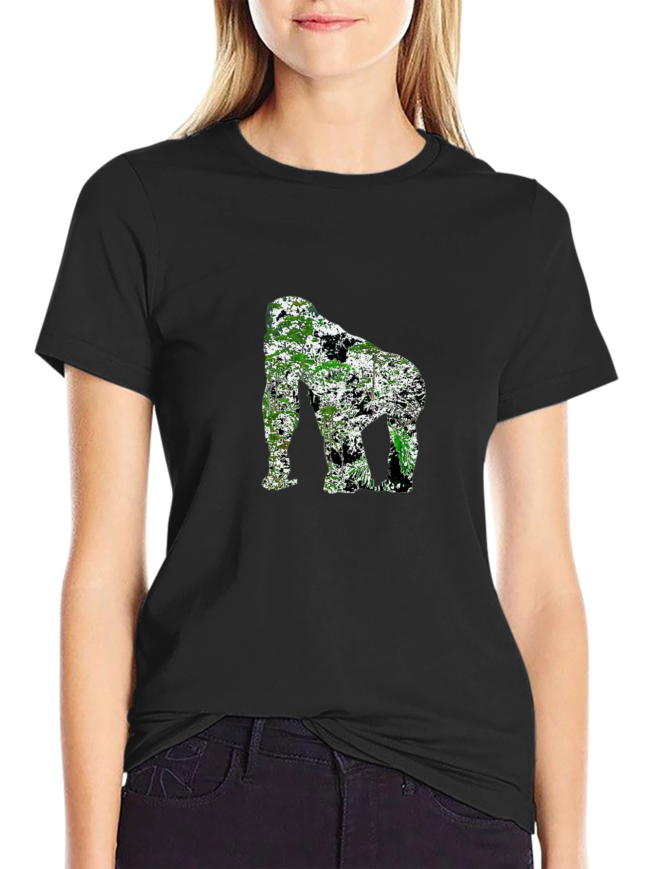 Jungle Gorilla Graphic Tee - Black