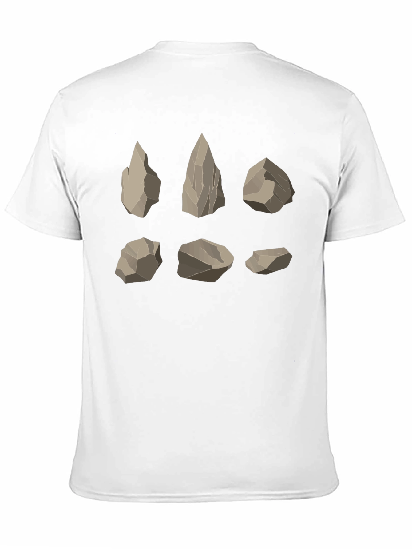 Geometric Rock Formation Graphic Tee - Black