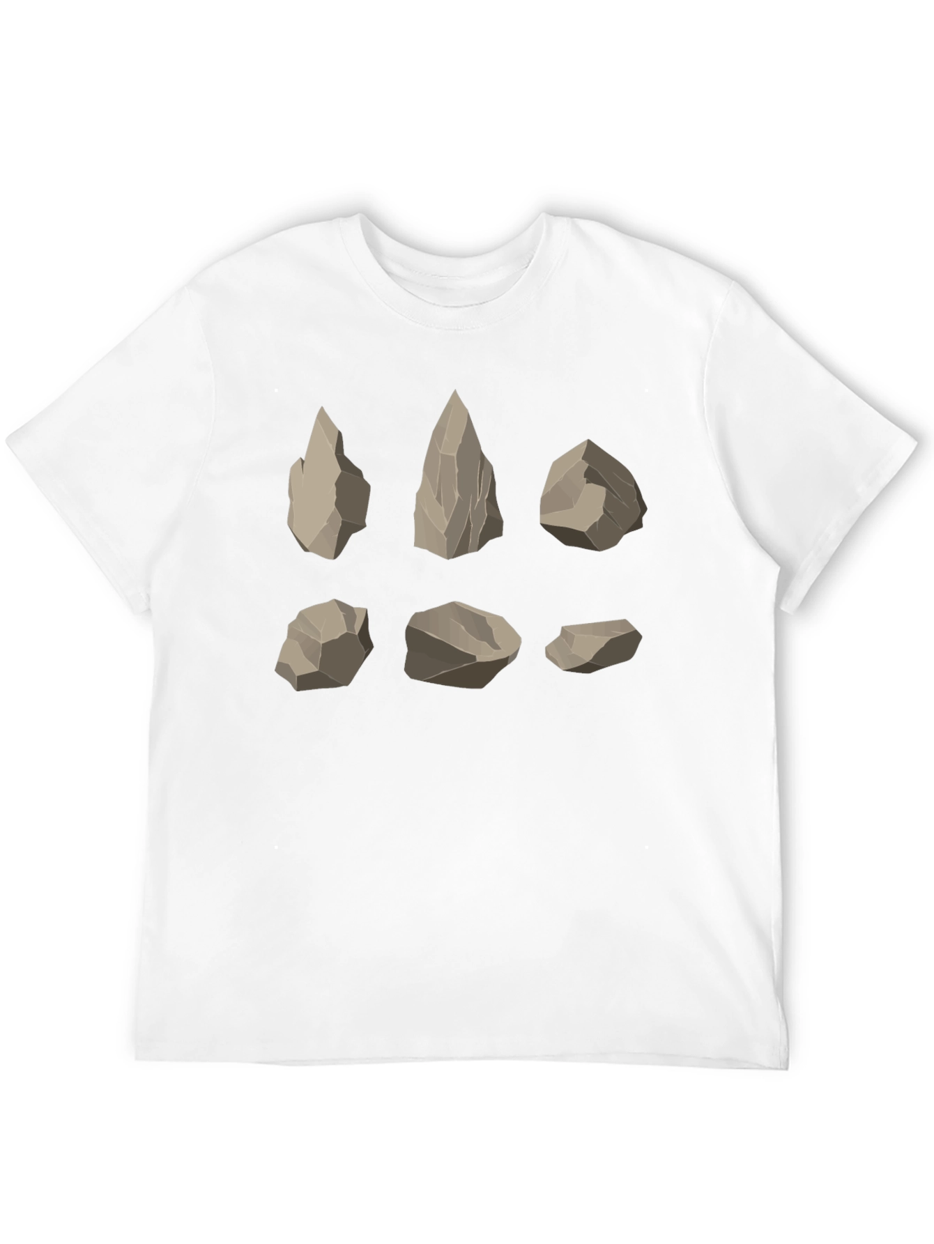 Geometric Rock Formation Graphic Tee - Black