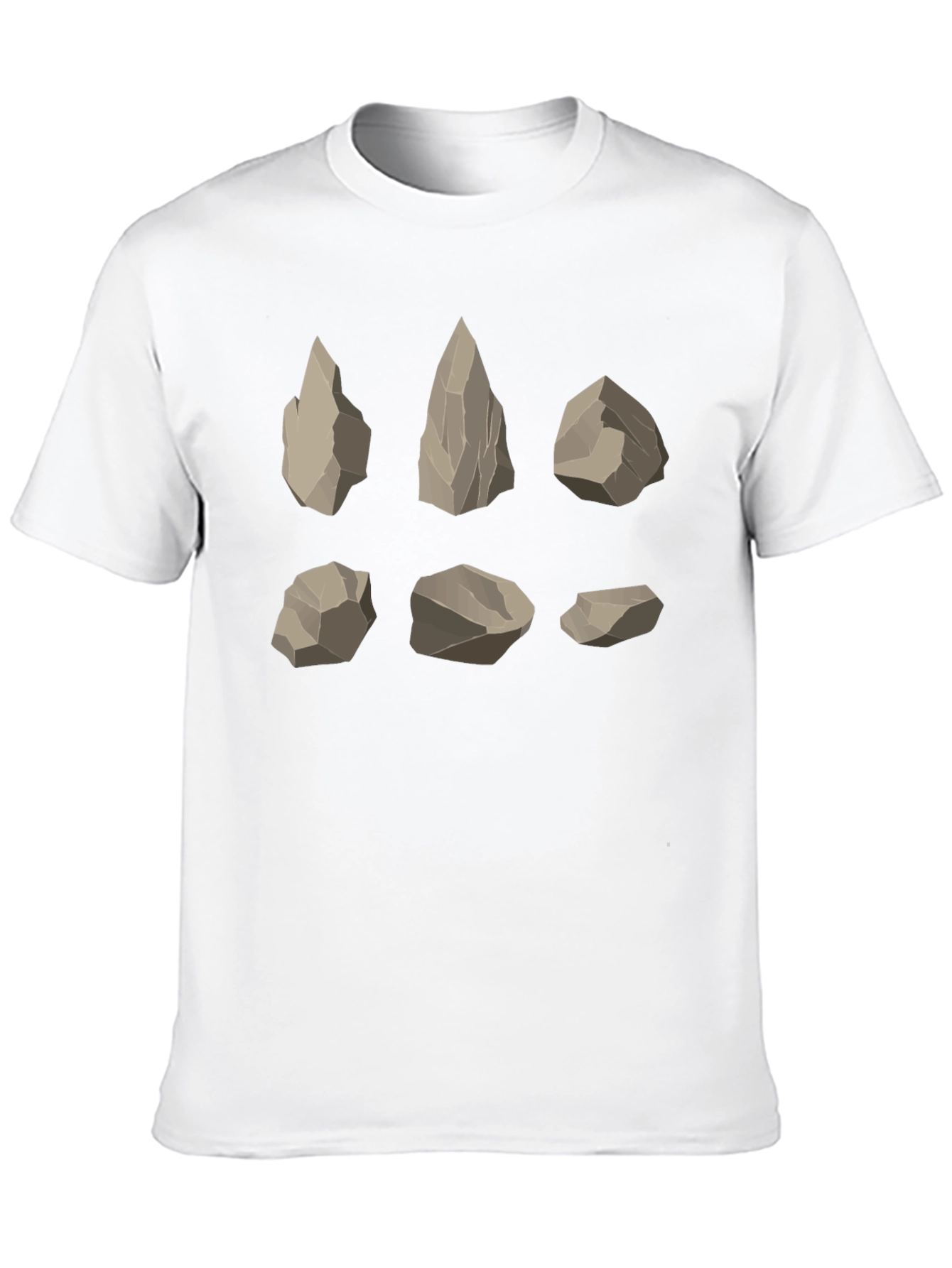 Geometric Rock Formation Graphic Tee - Black