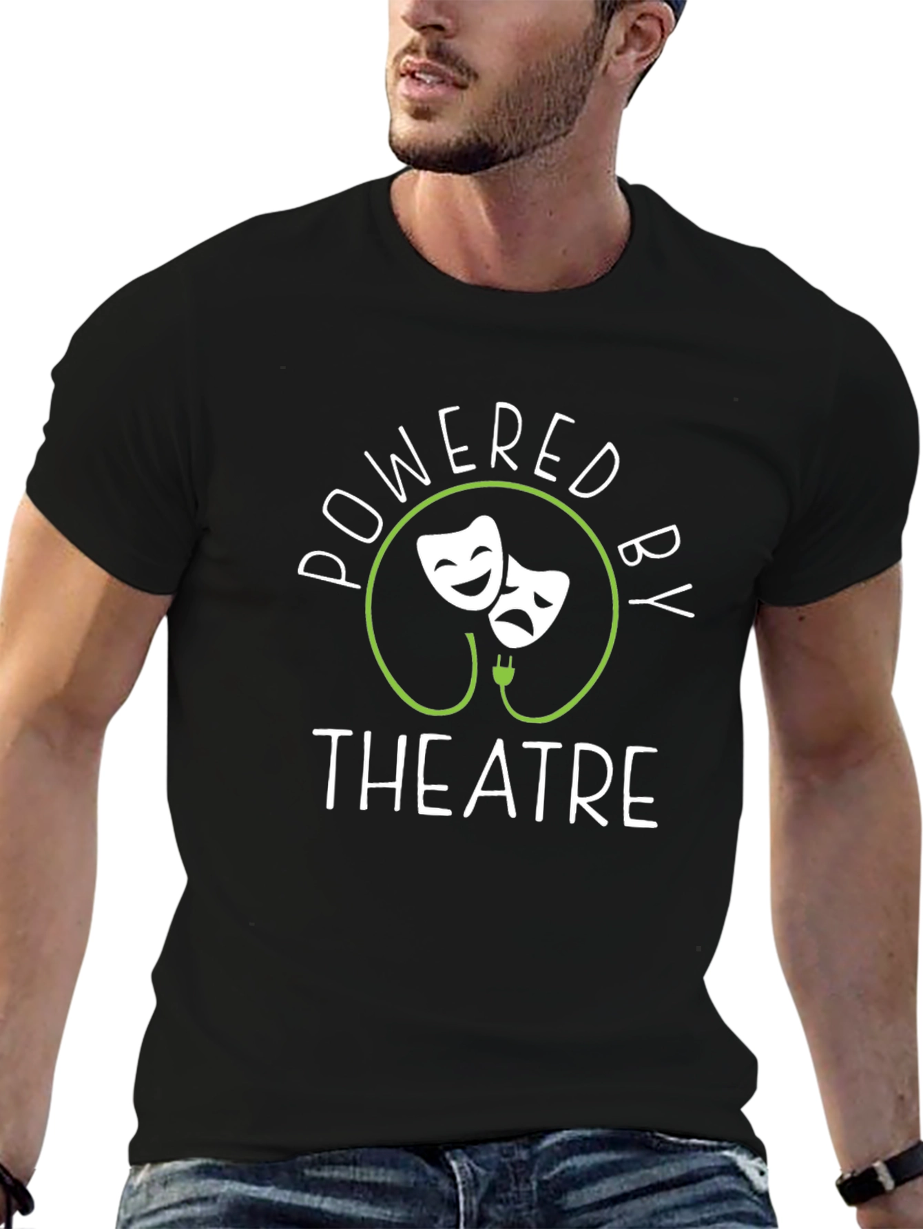 Powered by Theatre Black T-Shirt