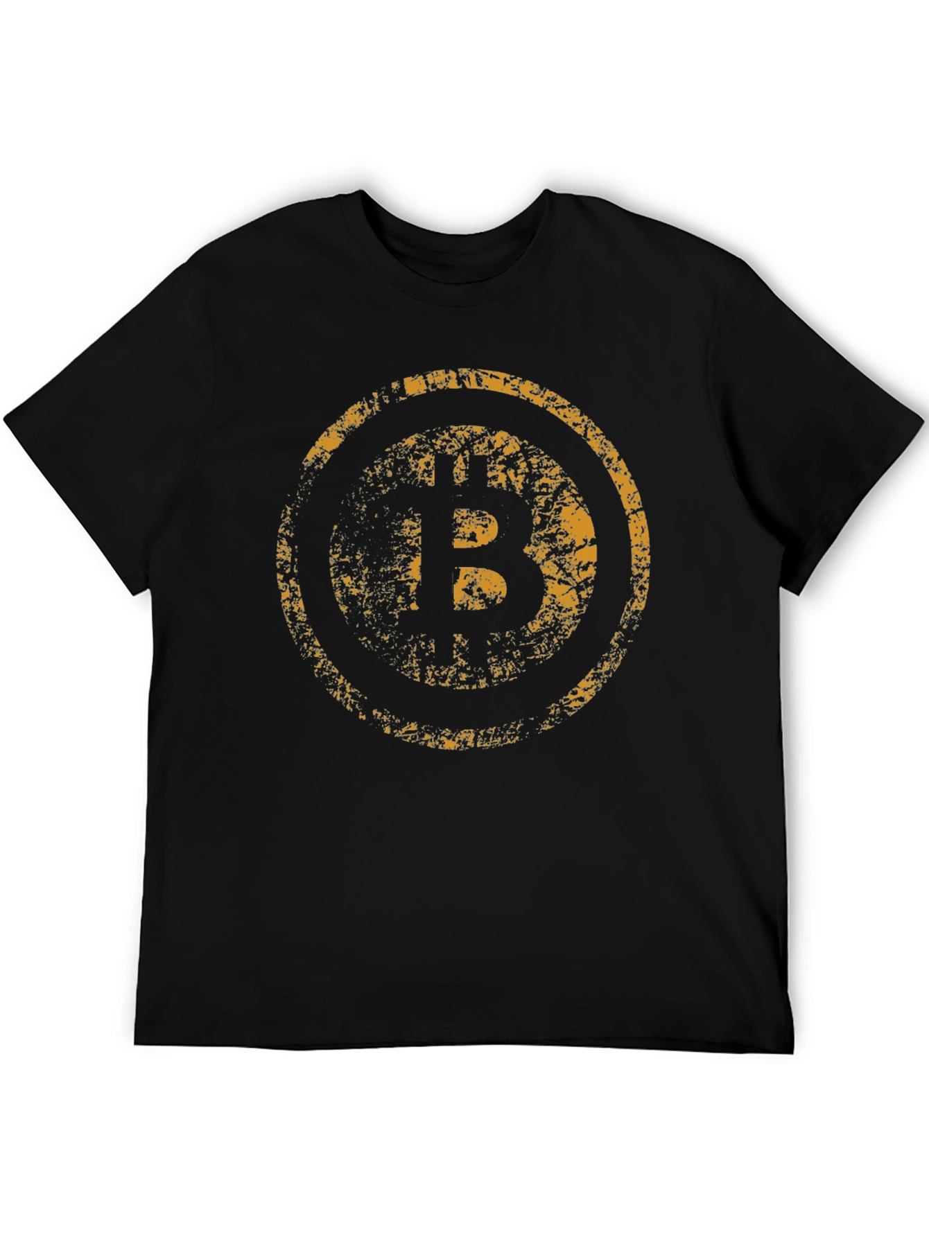 Bitcoin Grunge Graphic Tee - Black