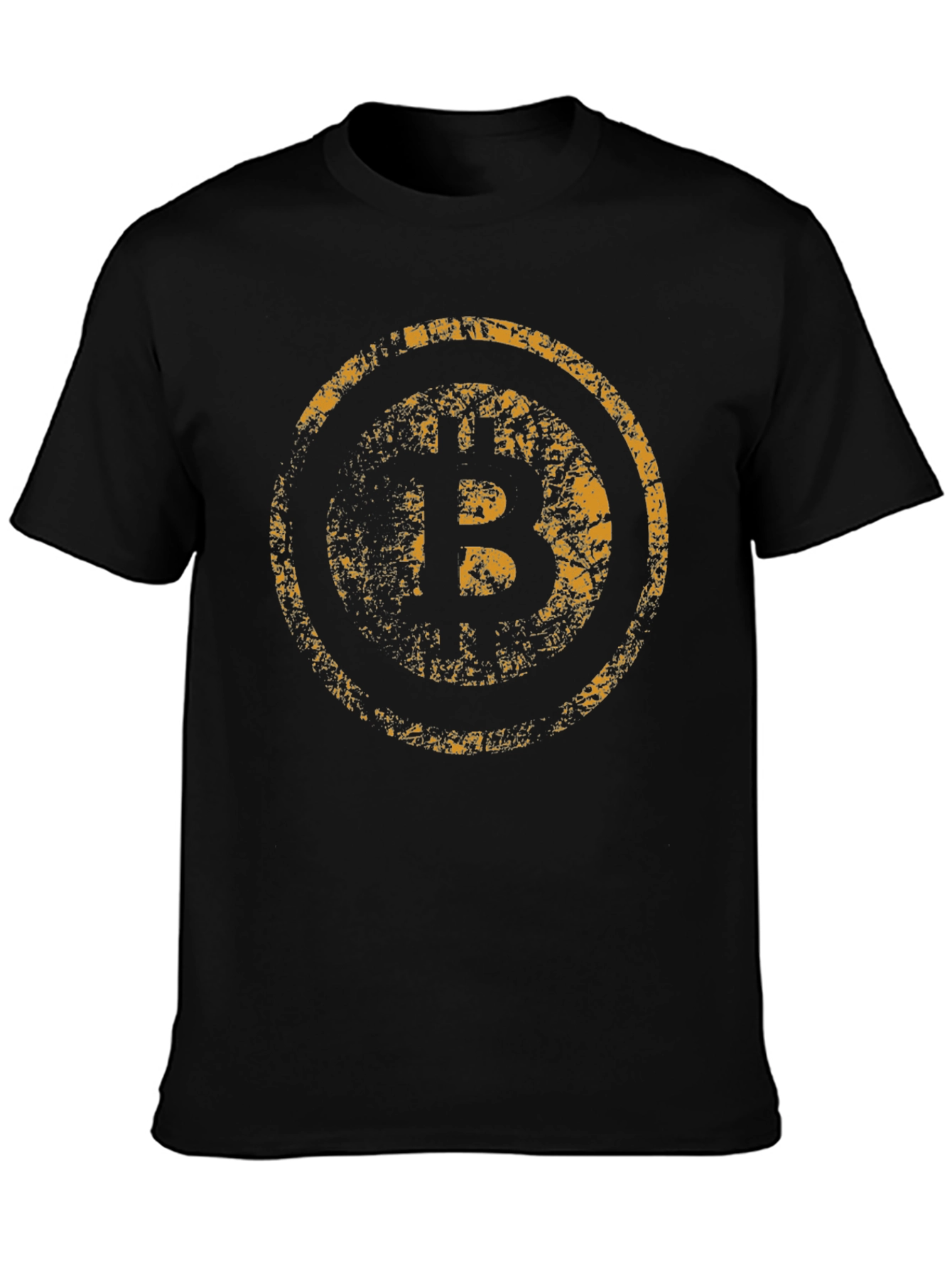 Bitcoin Grunge Graphic Tee - Black