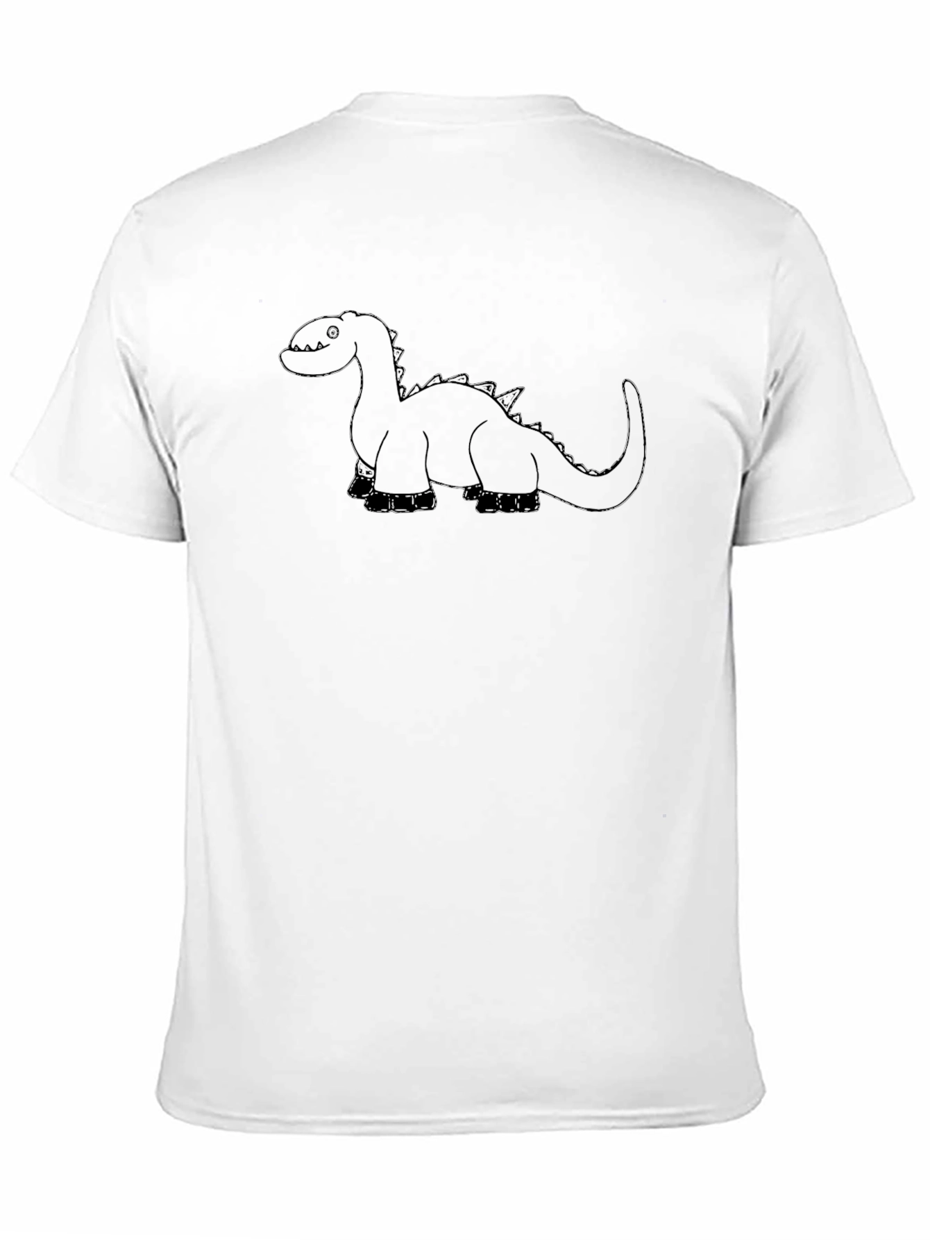 Dino Graphic Tee - Black Casual Cotton T-Shirt