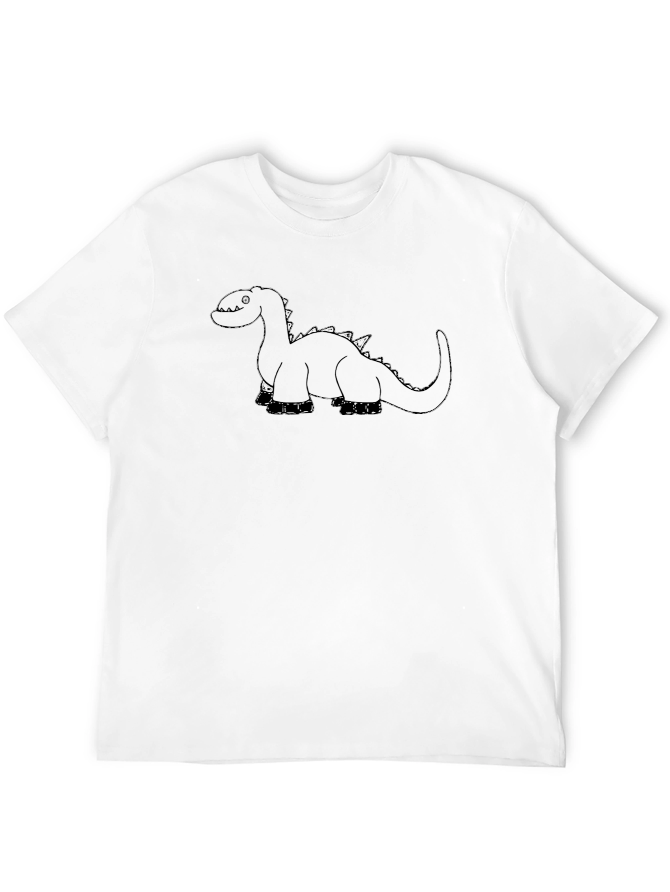Dino Graphic Tee - Black Casual Cotton T-Shirt