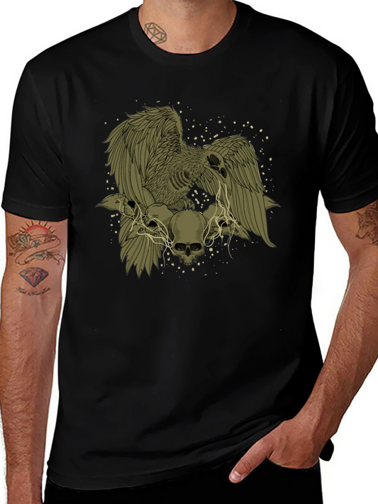 Raven and Skull Graphic T-Shirt