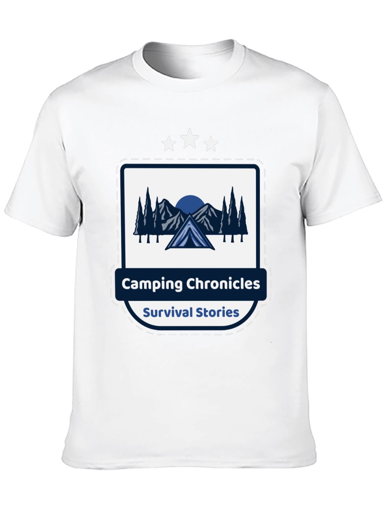 Camping Chronicles Survival Stories Black T-Shirt
