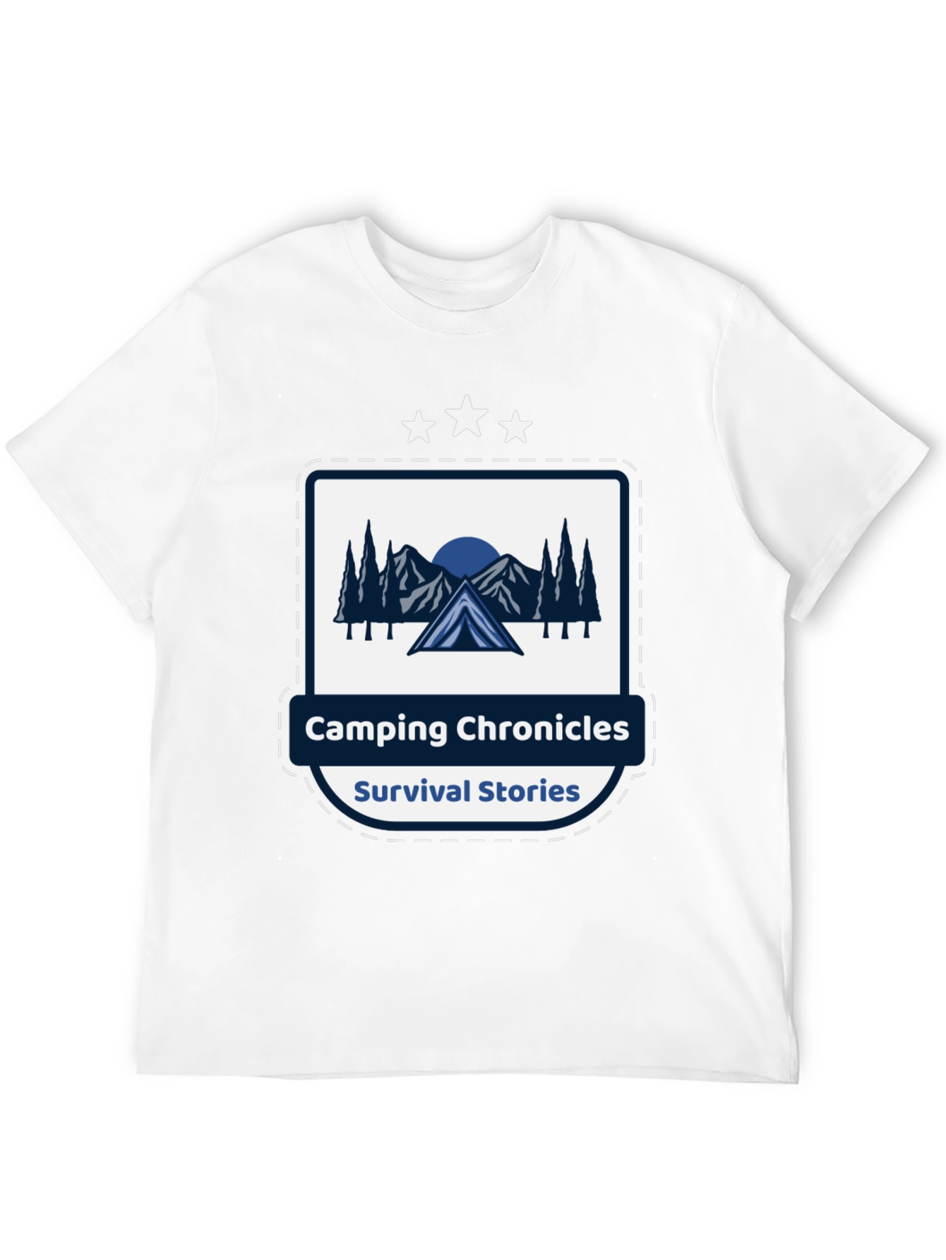 Camping Chronicles Survival Stories Black T-Shirt