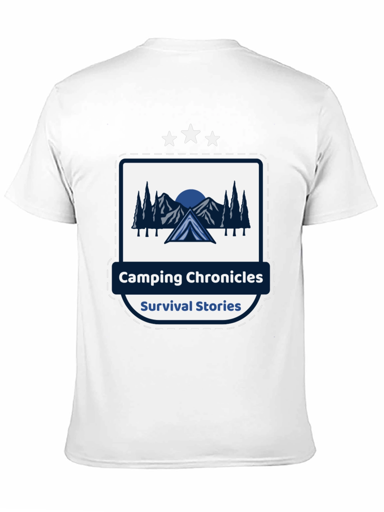 Camping Chronicles Survival Stories Black T-Shirt