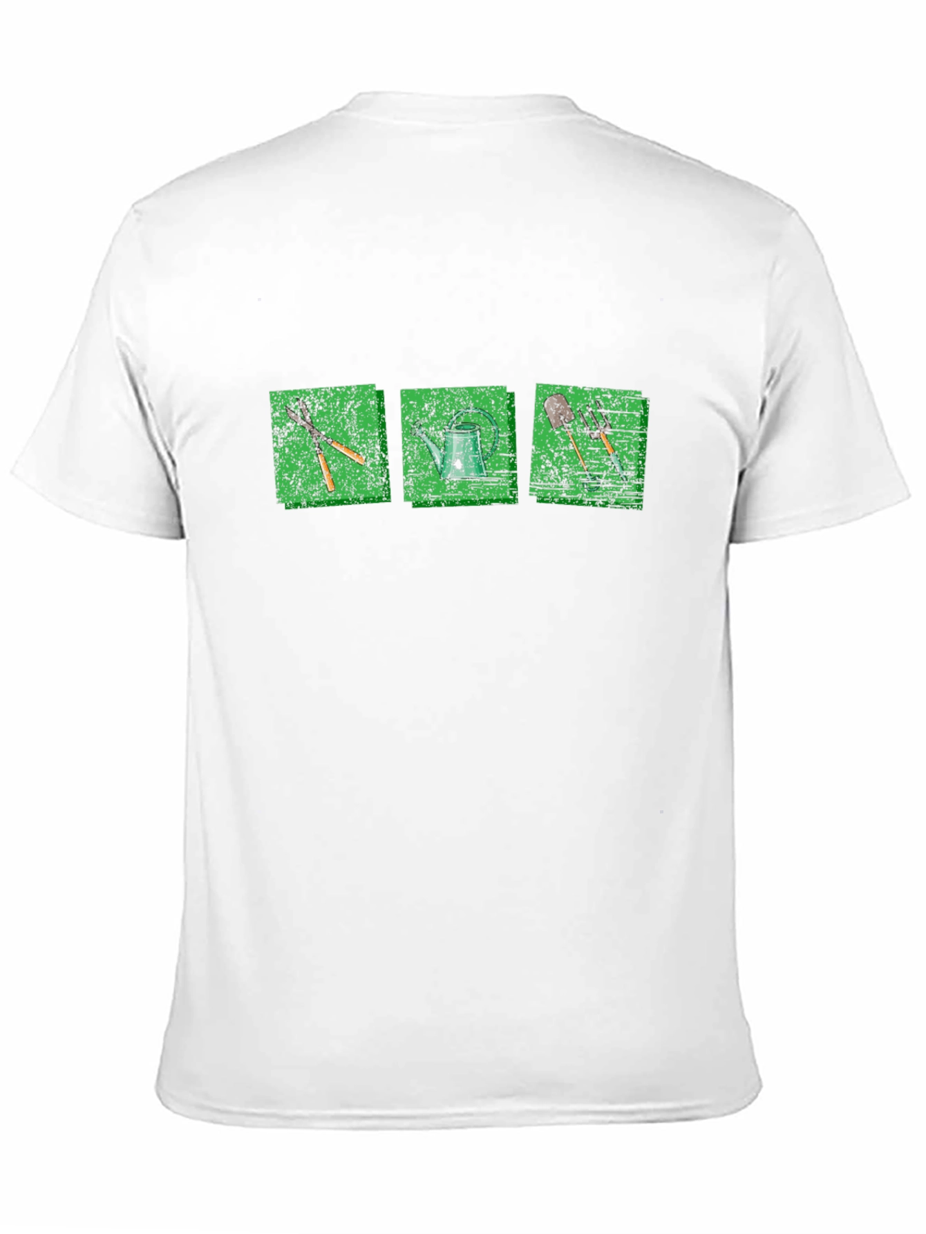 Gardening Tools Graphic Tee - Black Cotton T-Shirt