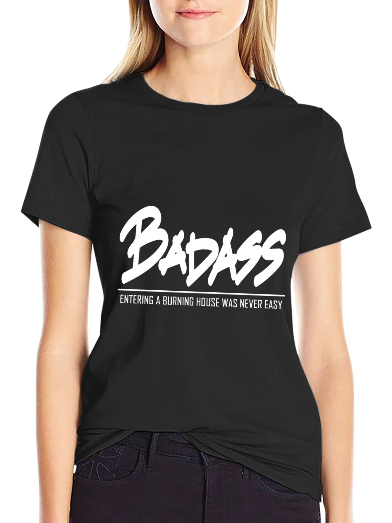 Badass Graphic Print Crew Neck T-Shirt