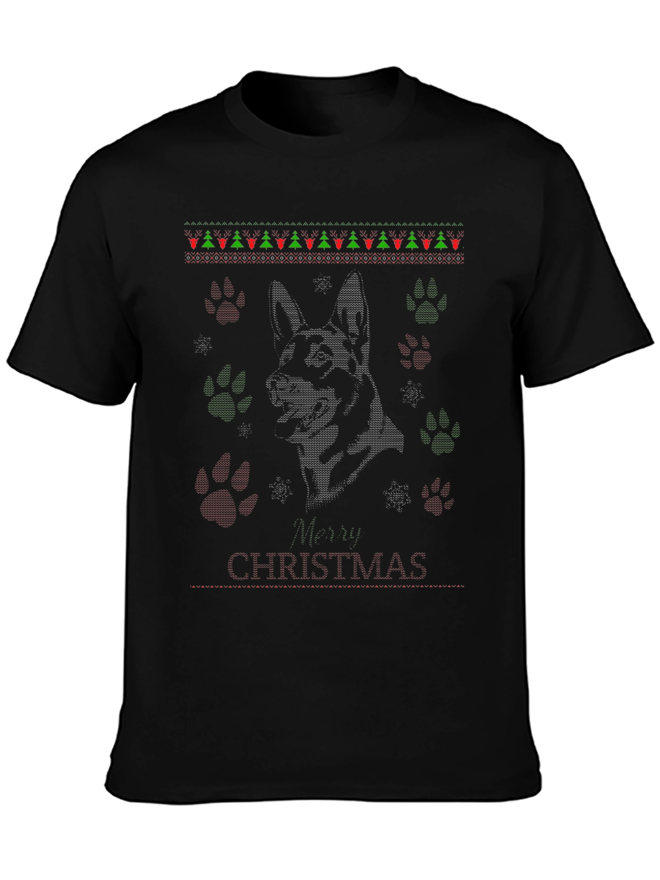 Dog Breed Christmas Ugly Sweater Tee Shirt