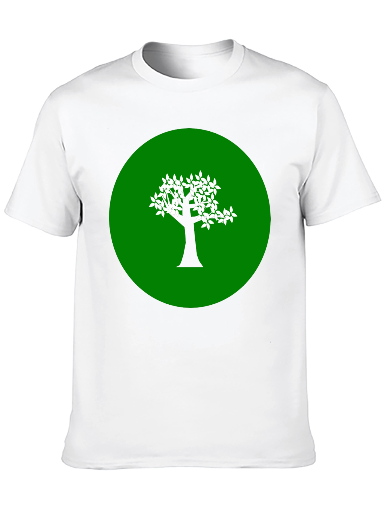 Green Tree Graphic Black T-Shirt