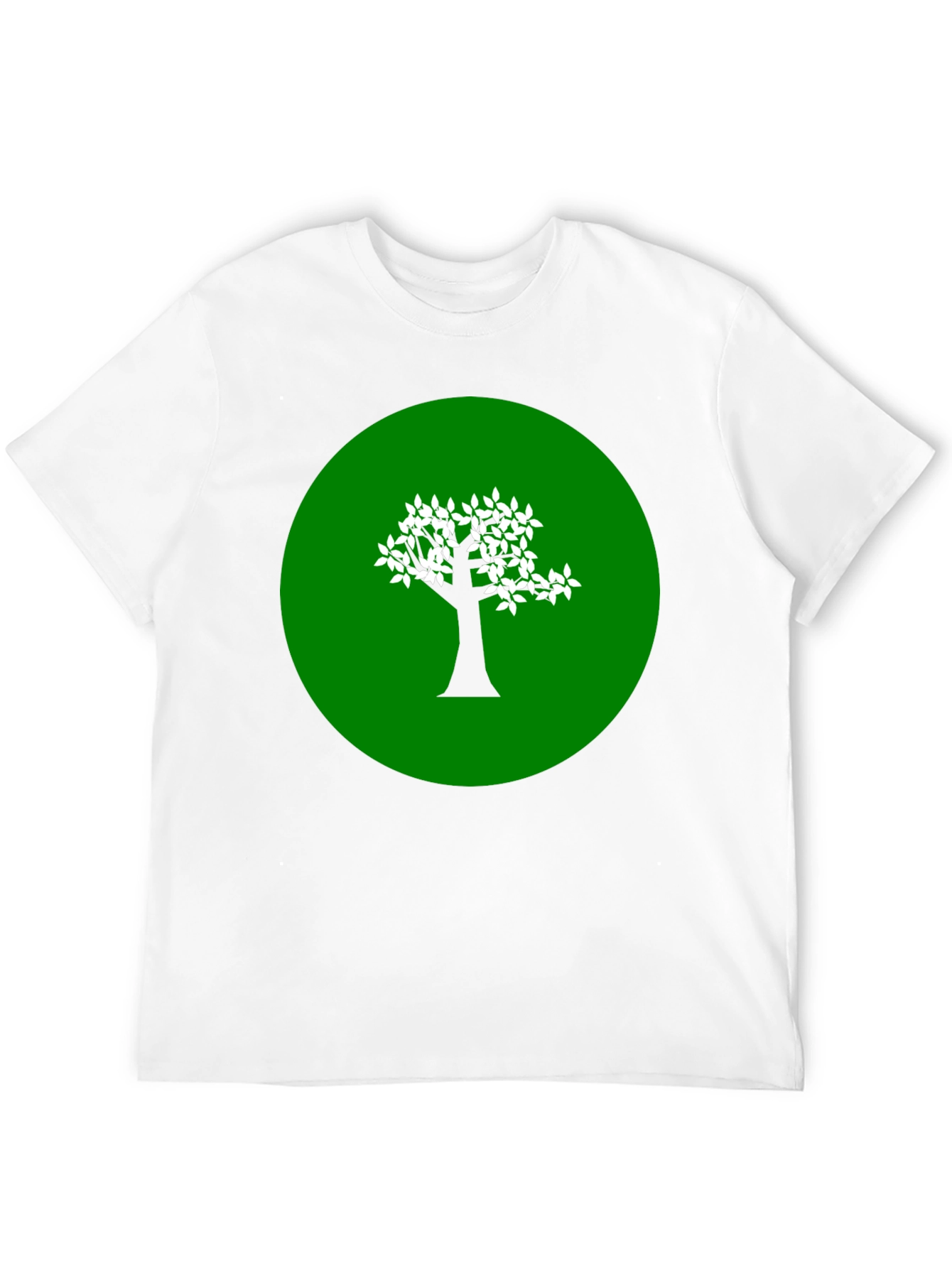 Green Tree Graphic Black T-Shirt