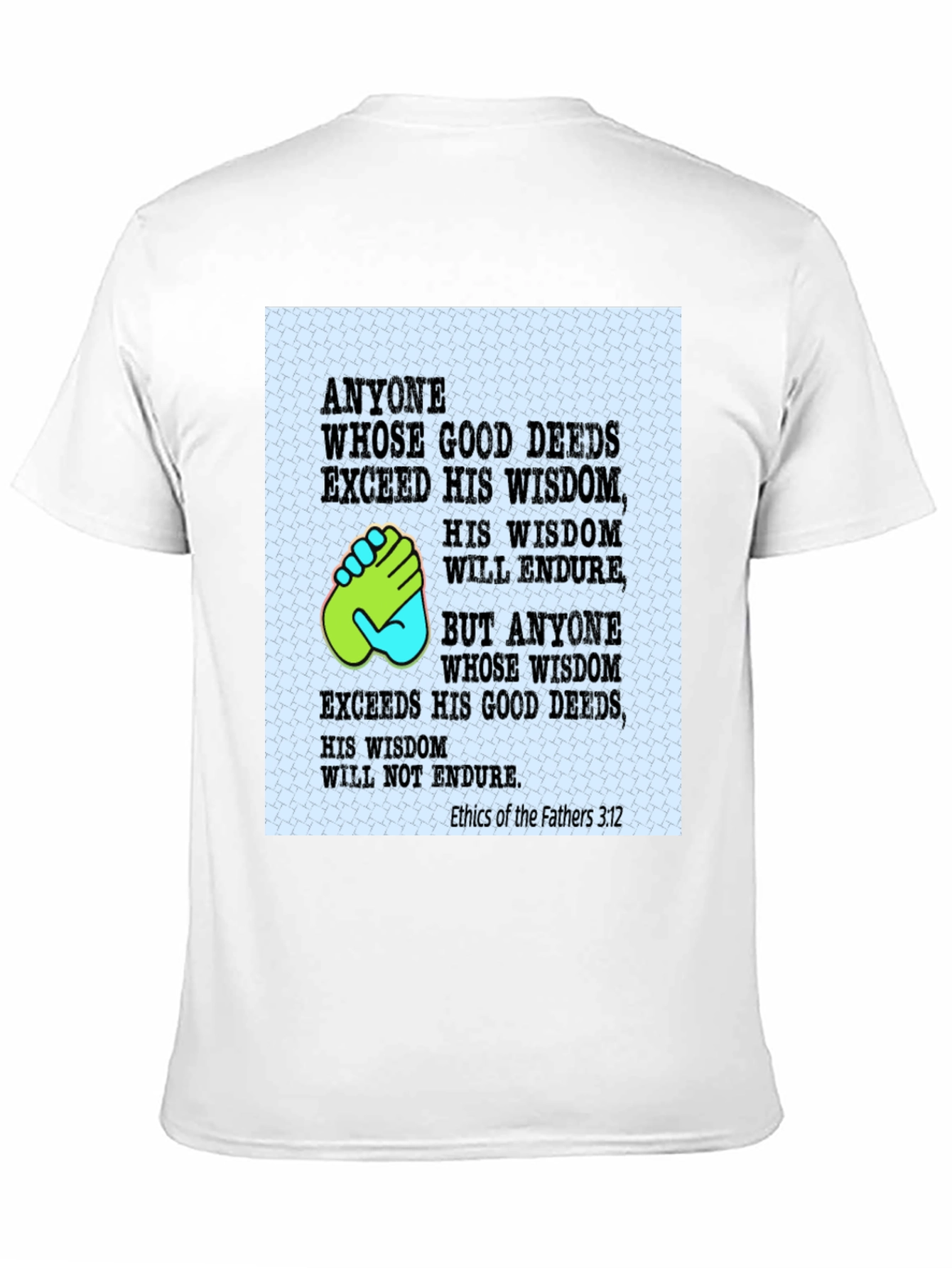 Wisdom & Deeds T-Shirt - Black Cotton Blend