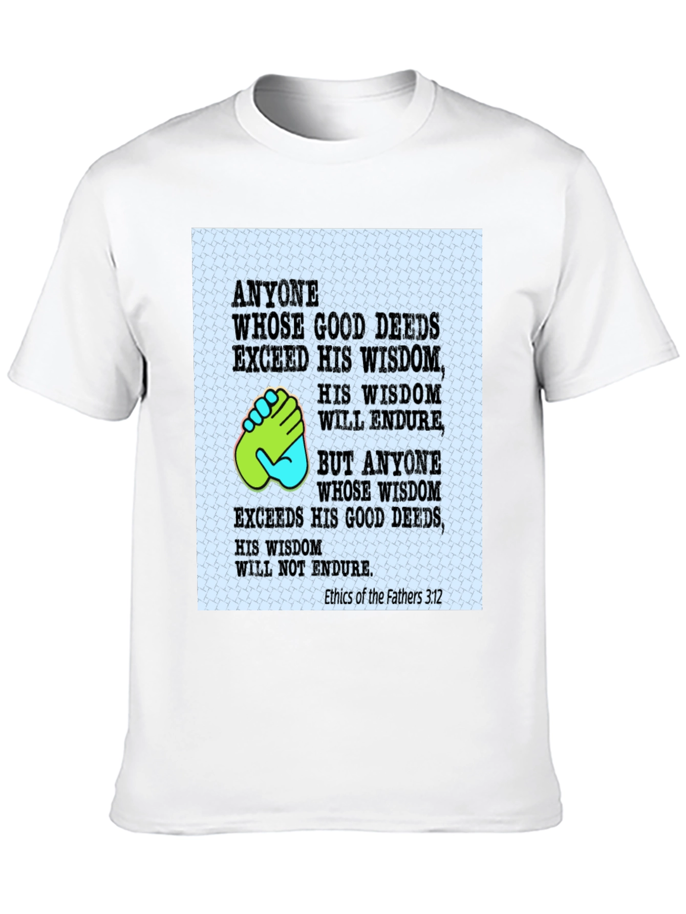 Wisdom & Deeds T-Shirt - Black Cotton Blend