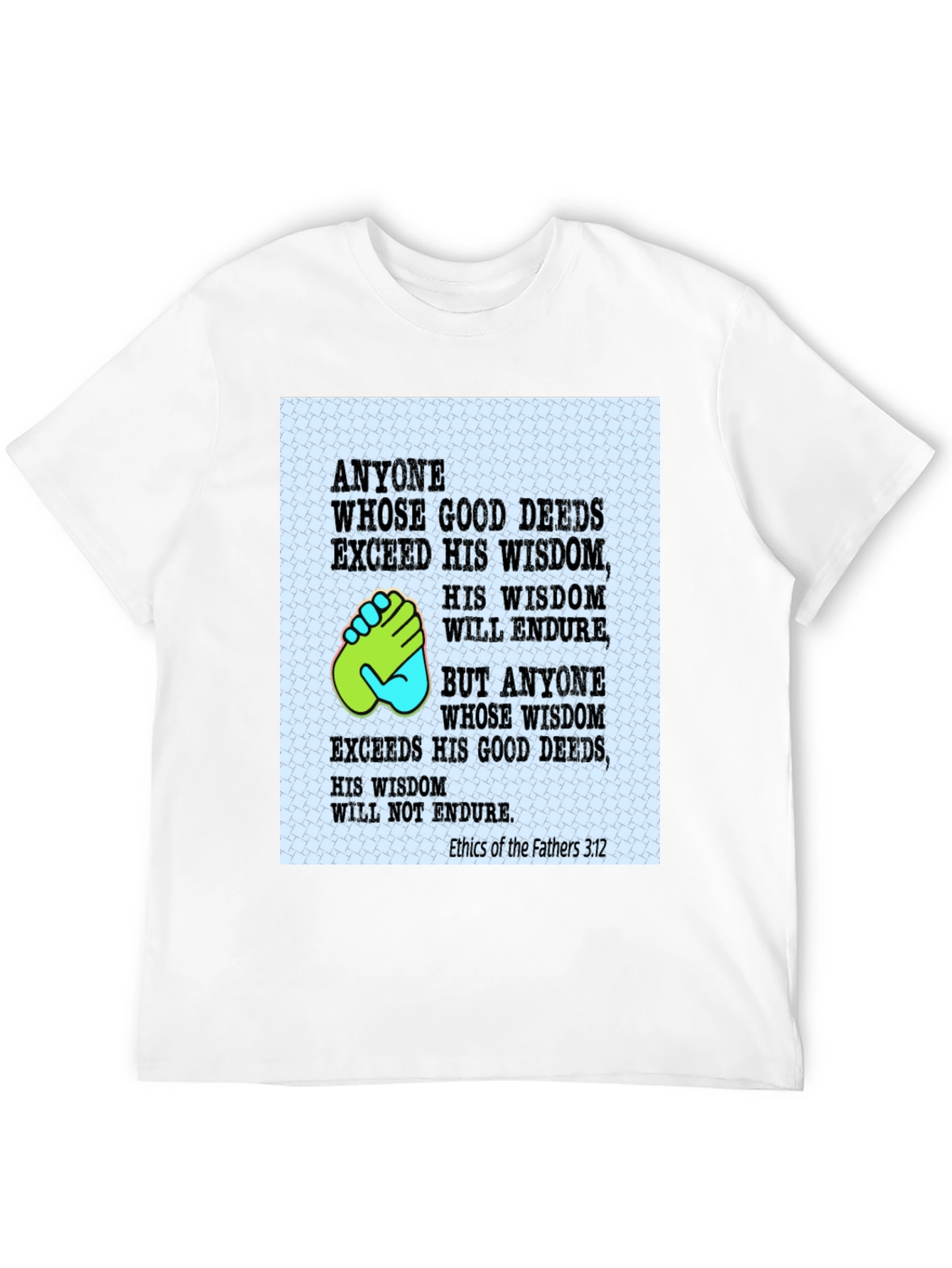 Wisdom & Deeds T-Shirt - Black Cotton Blend