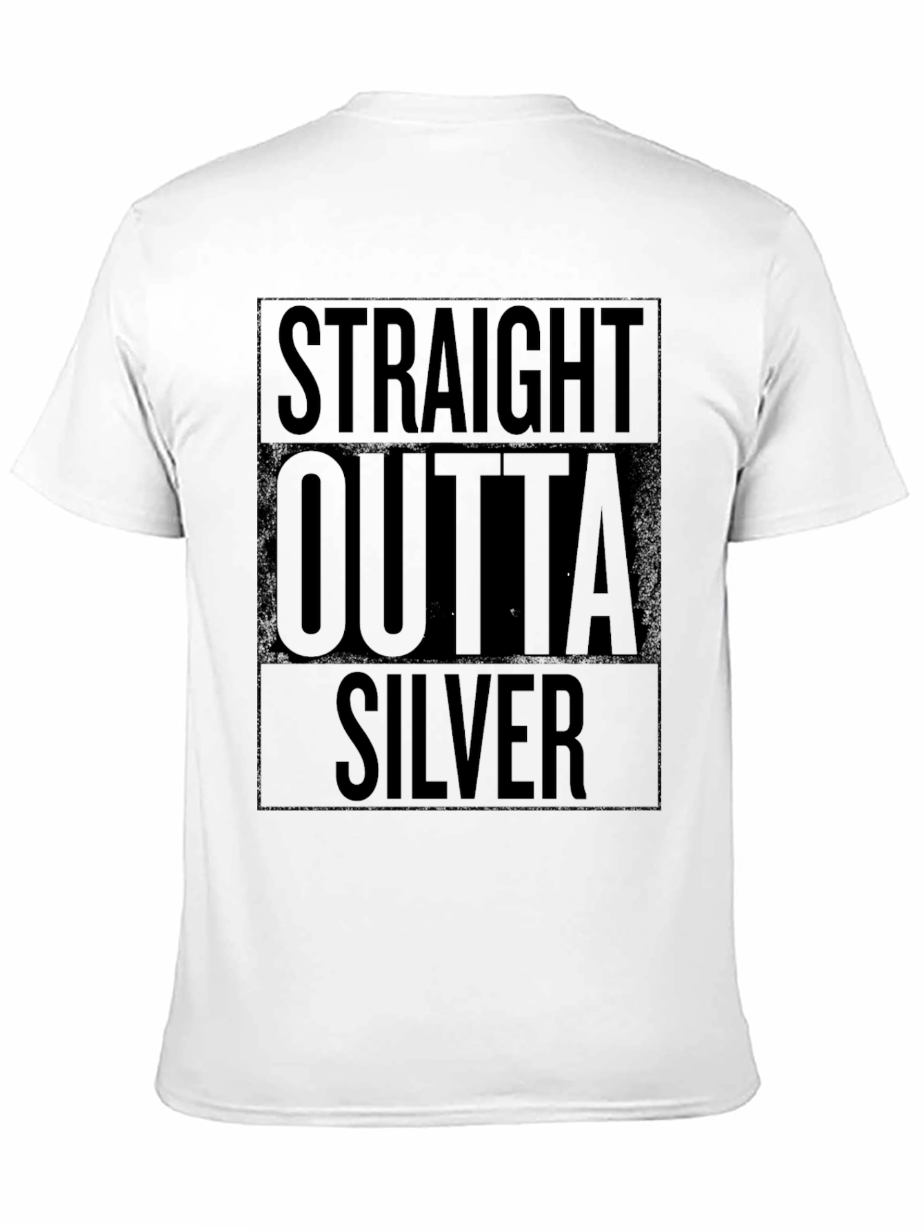 Straight Outta Silver Graphic T-Shirt - Black
