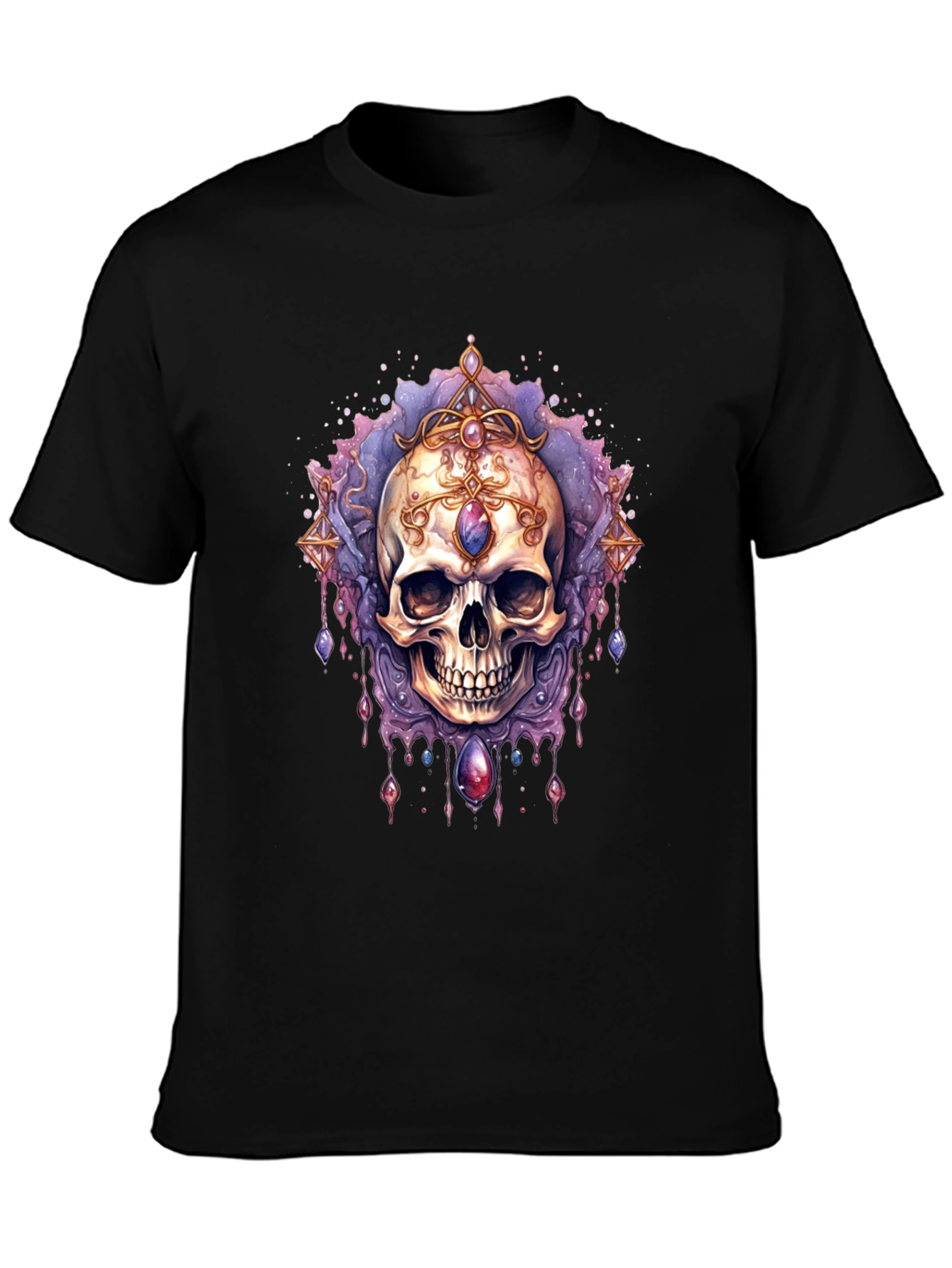 Skull Jewel Tee - Gothic Style Black T-Shirt