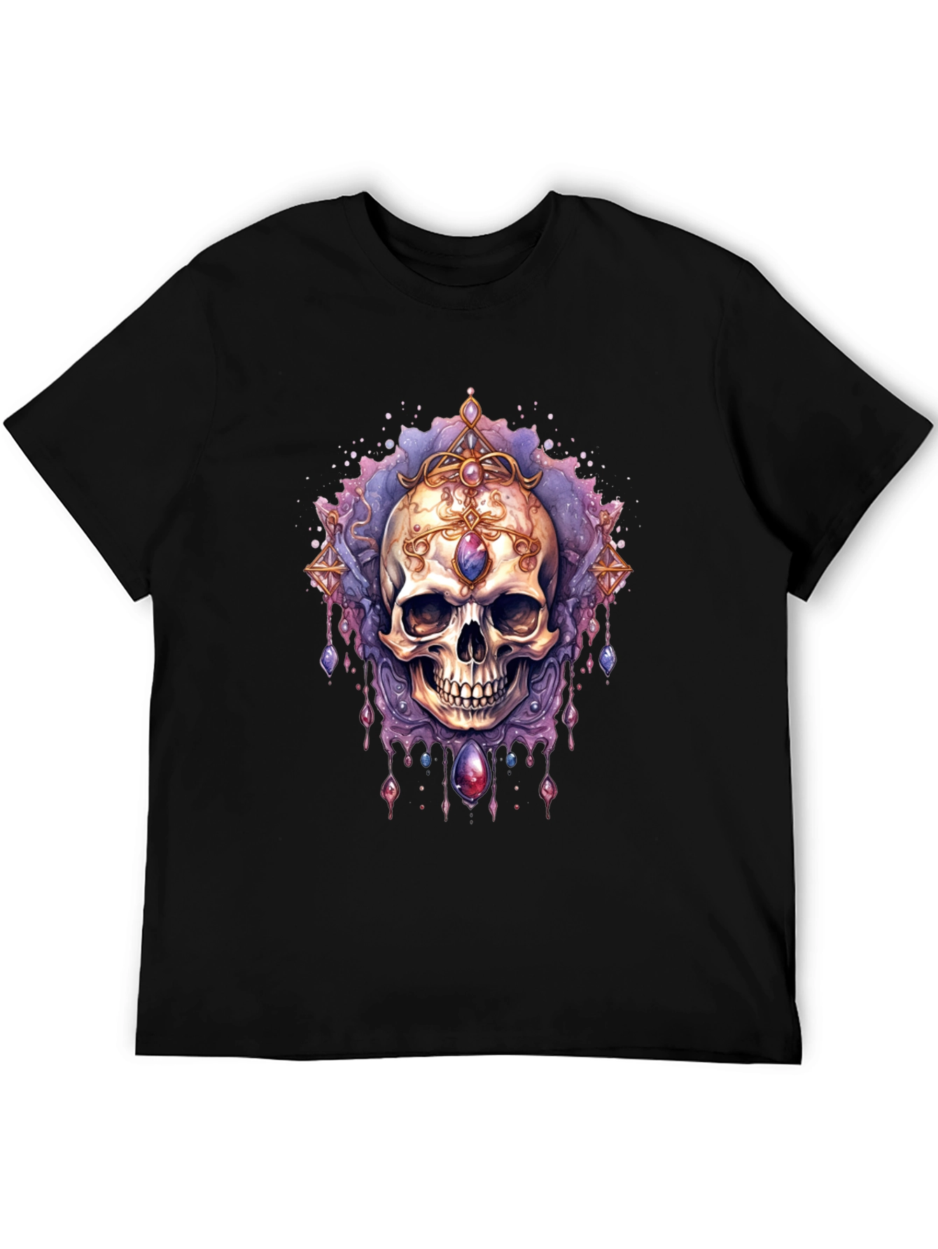 Skull Jewel Tee - Gothic Style Black T-Shirt