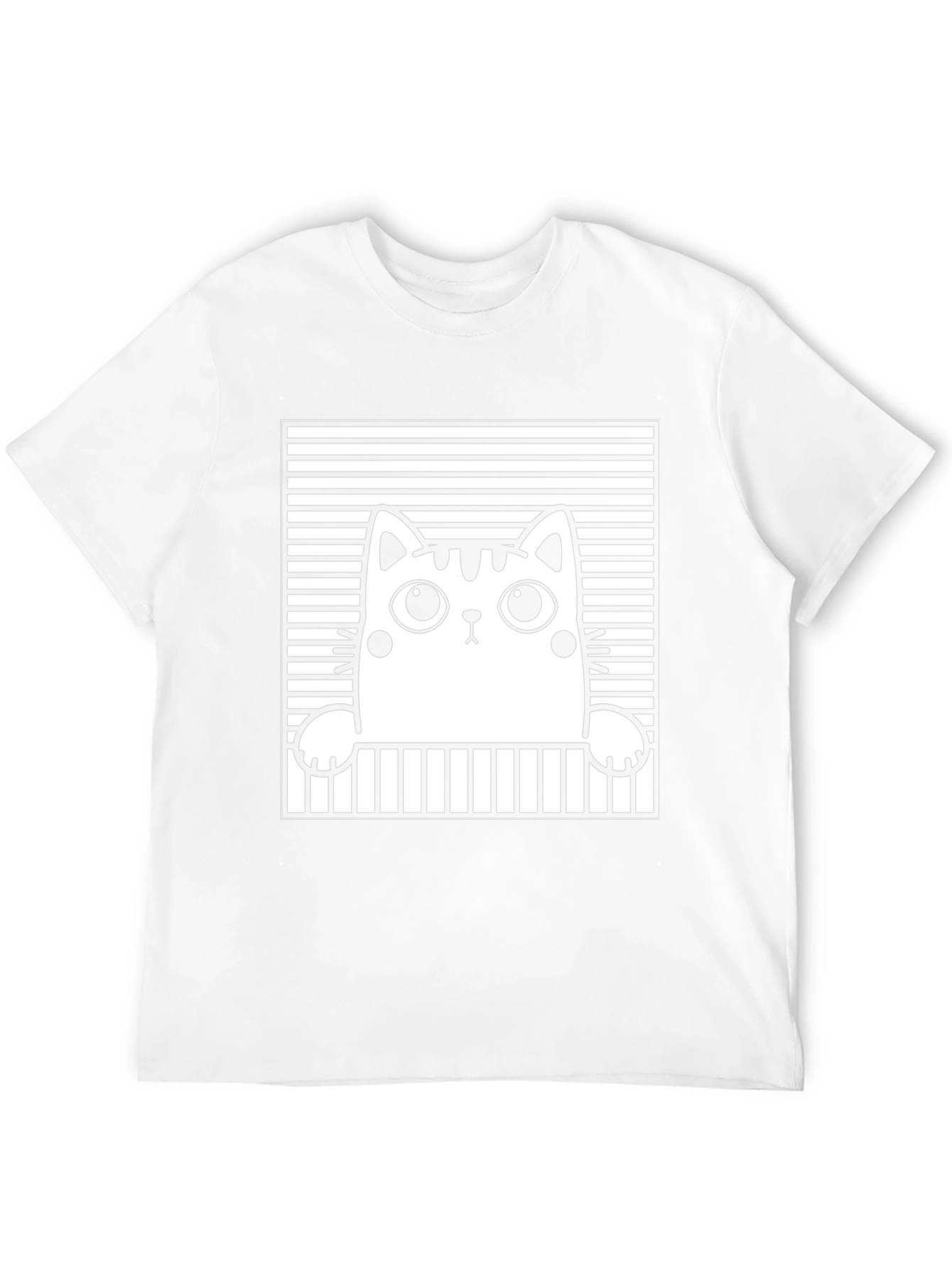 Cute Cat Graphic Tee - Unisex Black T-Shirt