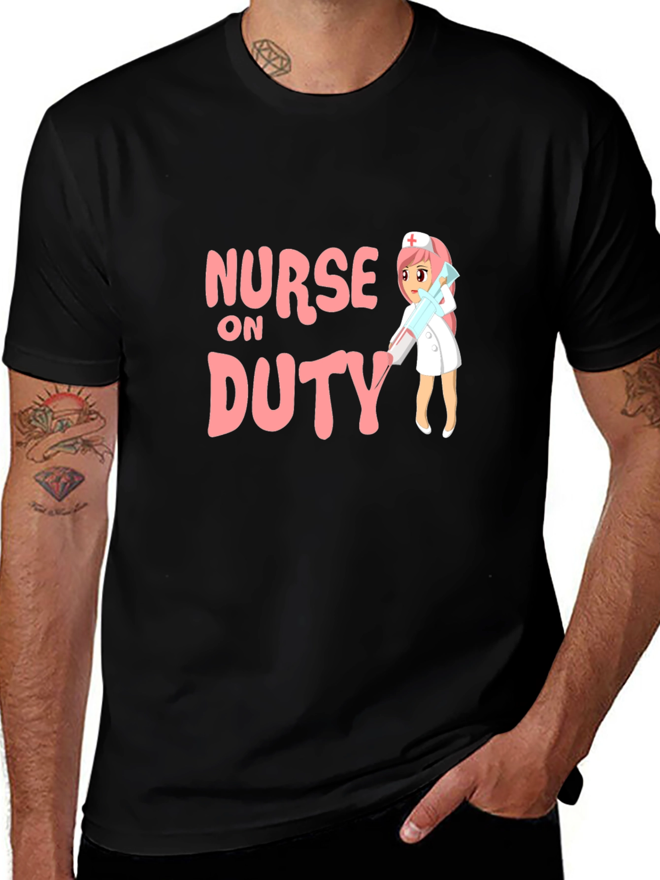 Nurse On Duty Black T-Shirt