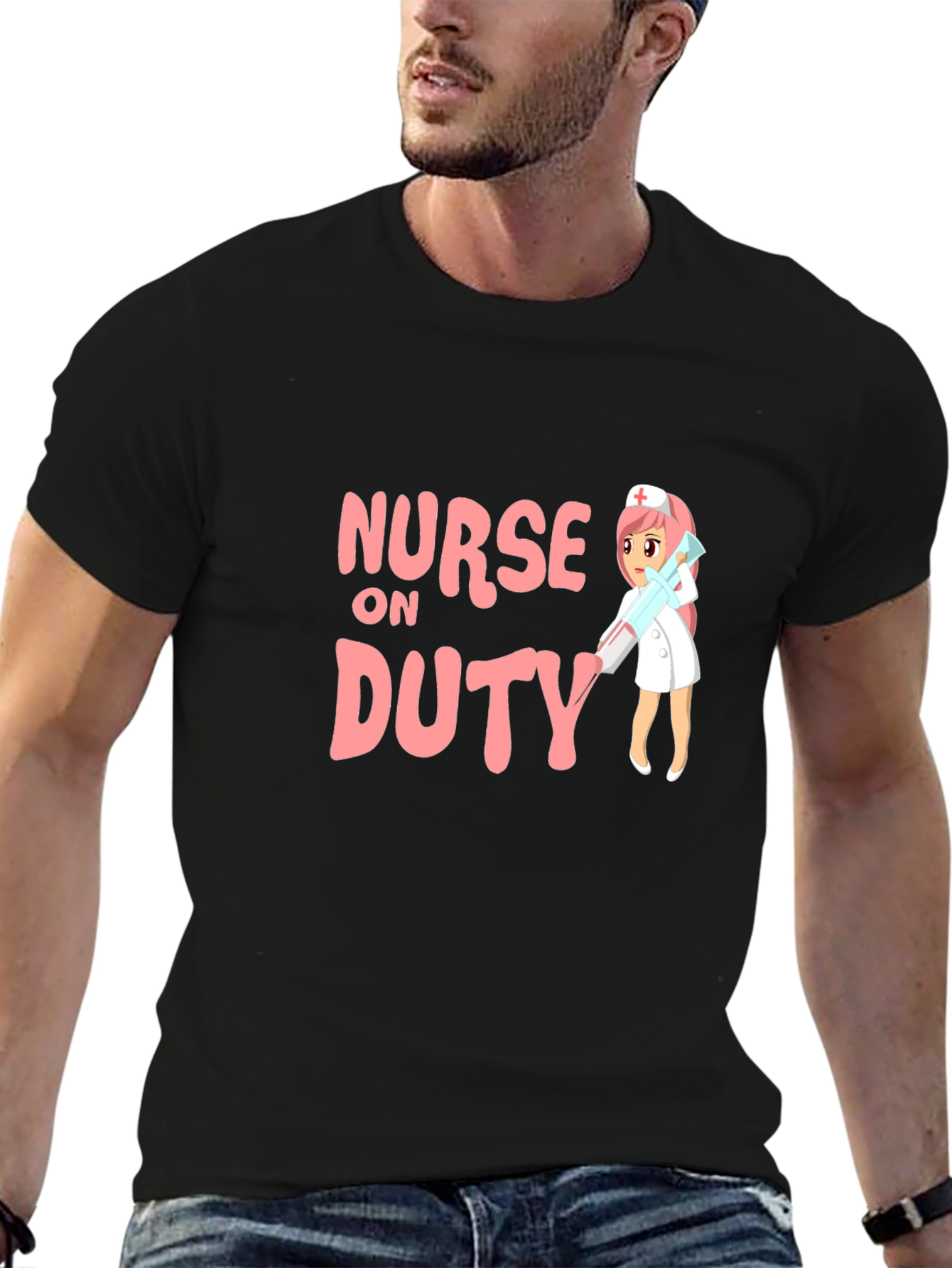Nurse On Duty Black T-Shirt