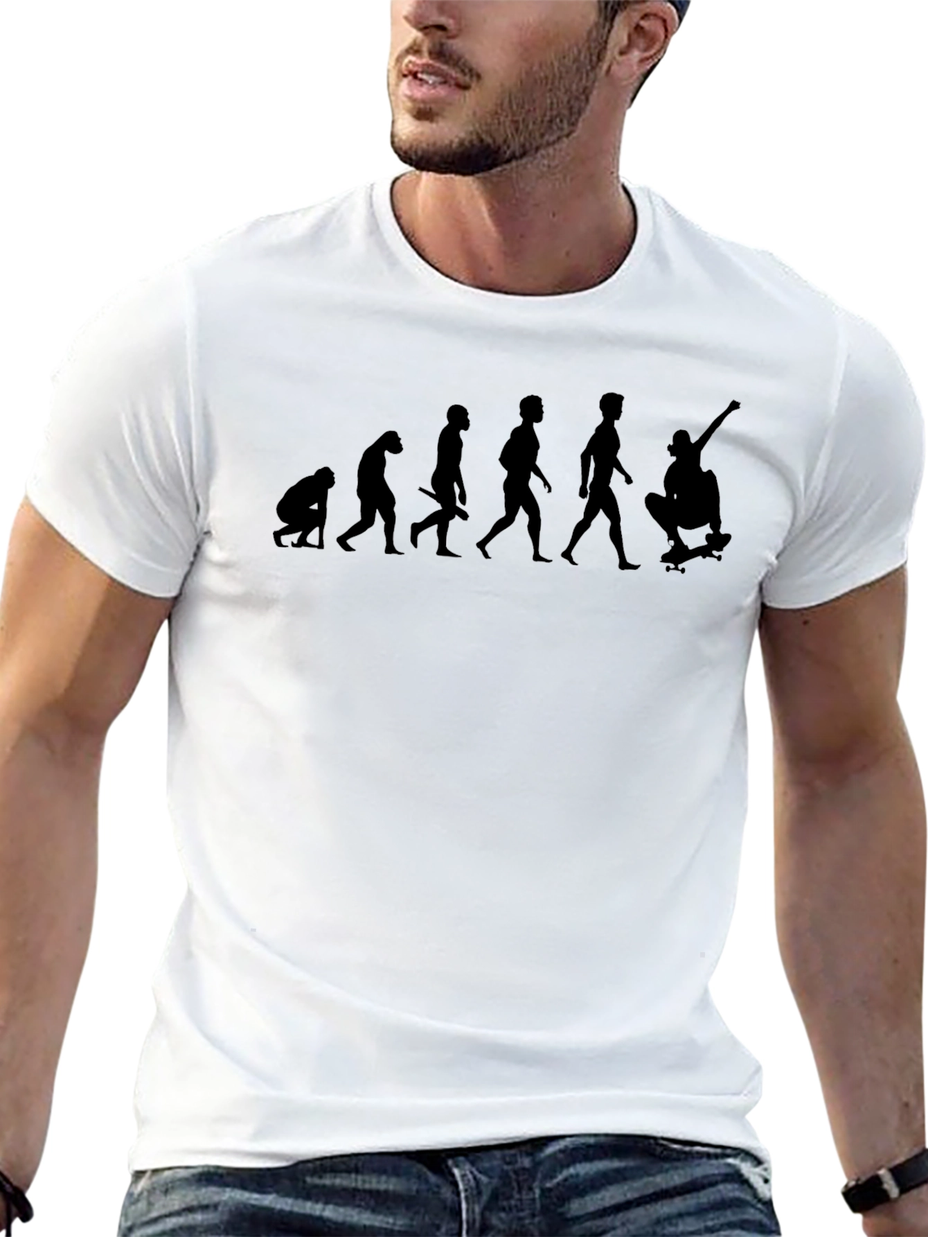 Evolution of Skateboarding Black T-Shirt