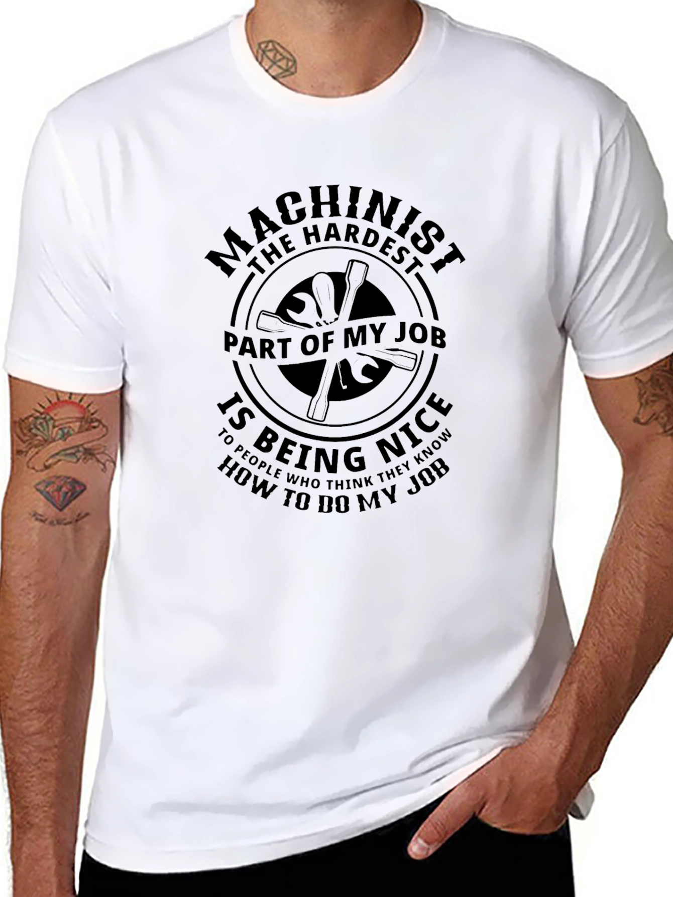 Machinist Hardest Part T-Shirt - Black
