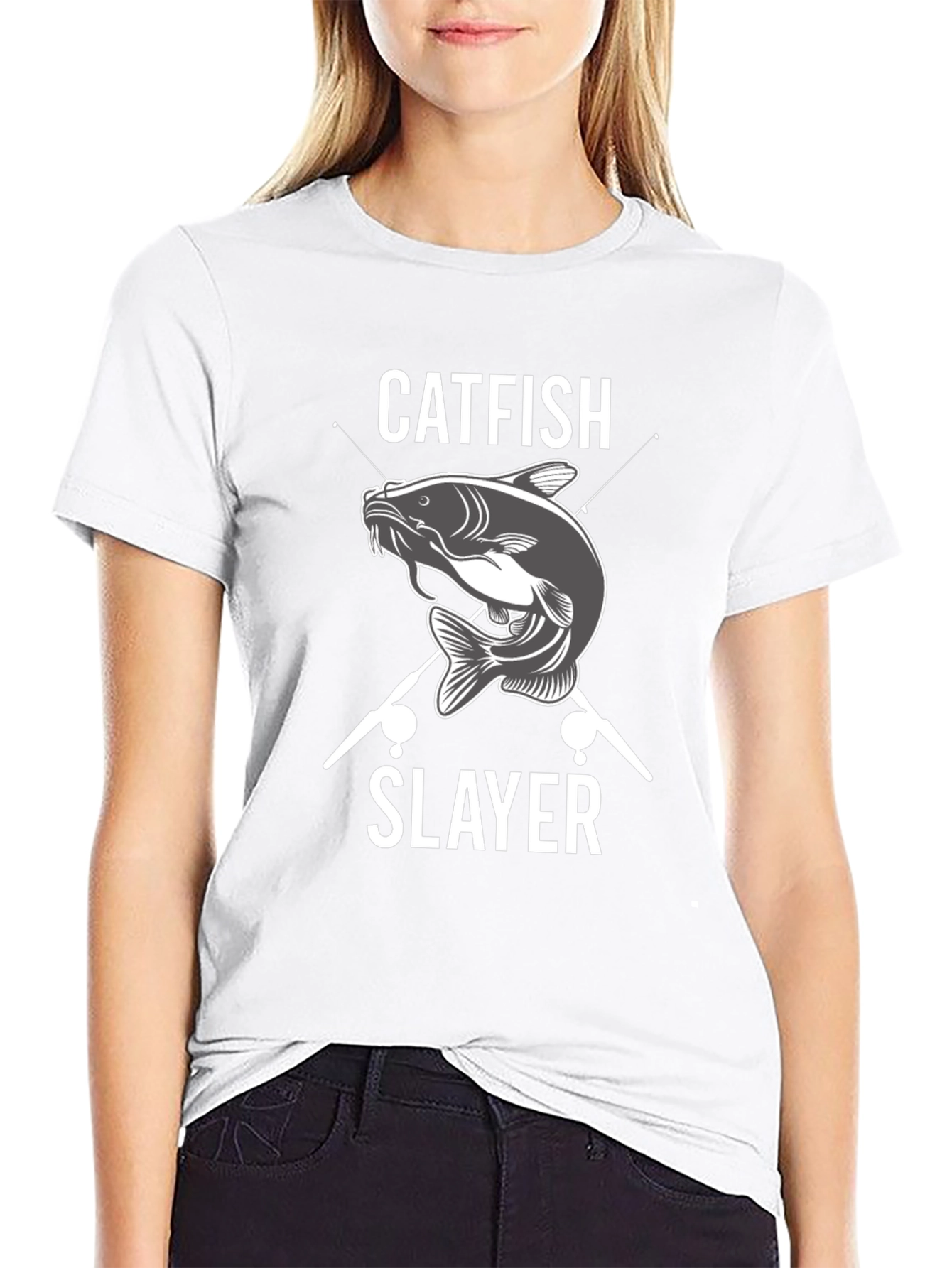 Catfish Slayer Graphic T-Shirt Fishing Tee