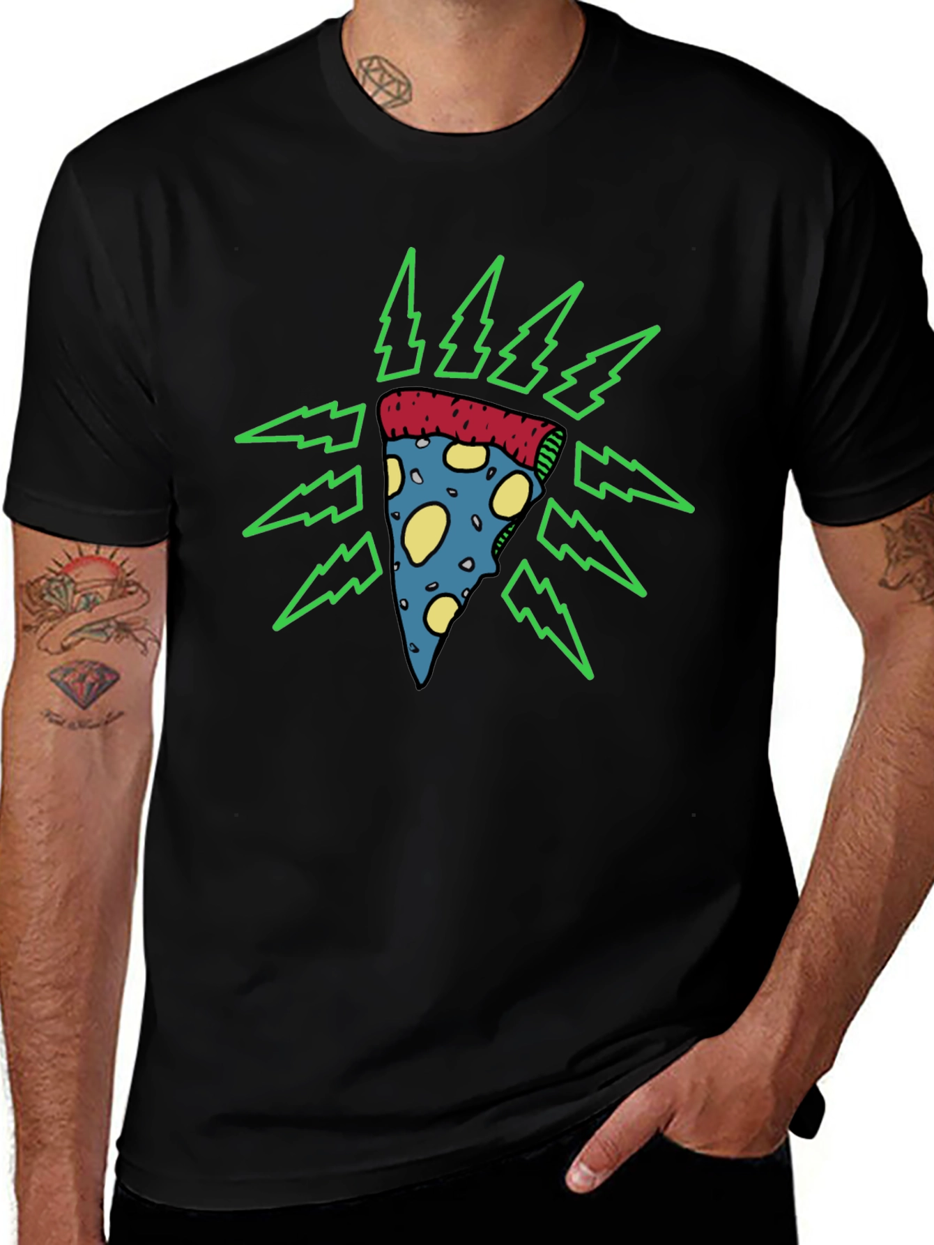 Electric Pizza Slice Graphic Tee