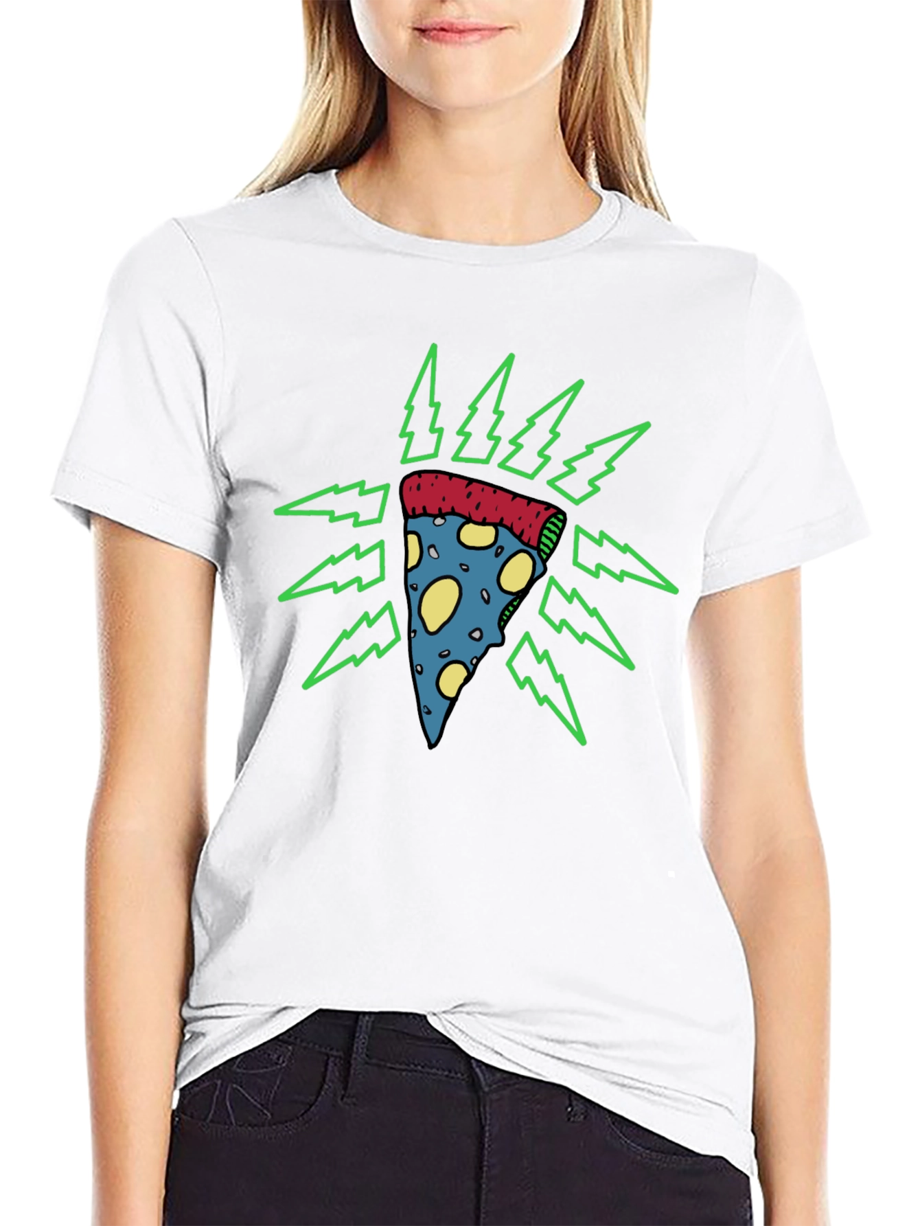 Electric Pizza Slice Graphic Tee