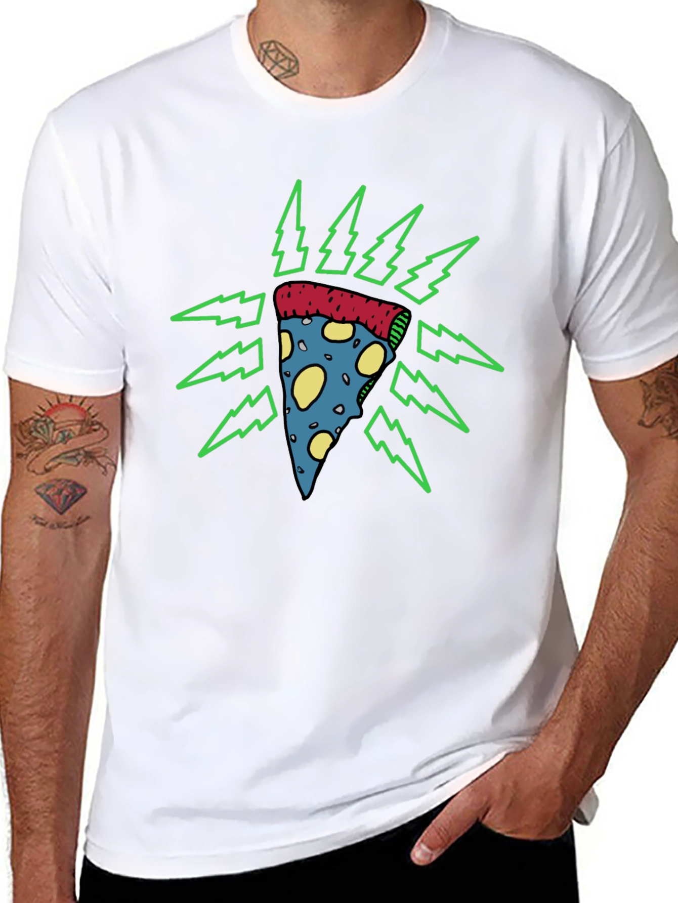 Electric Pizza Slice Graphic Tee