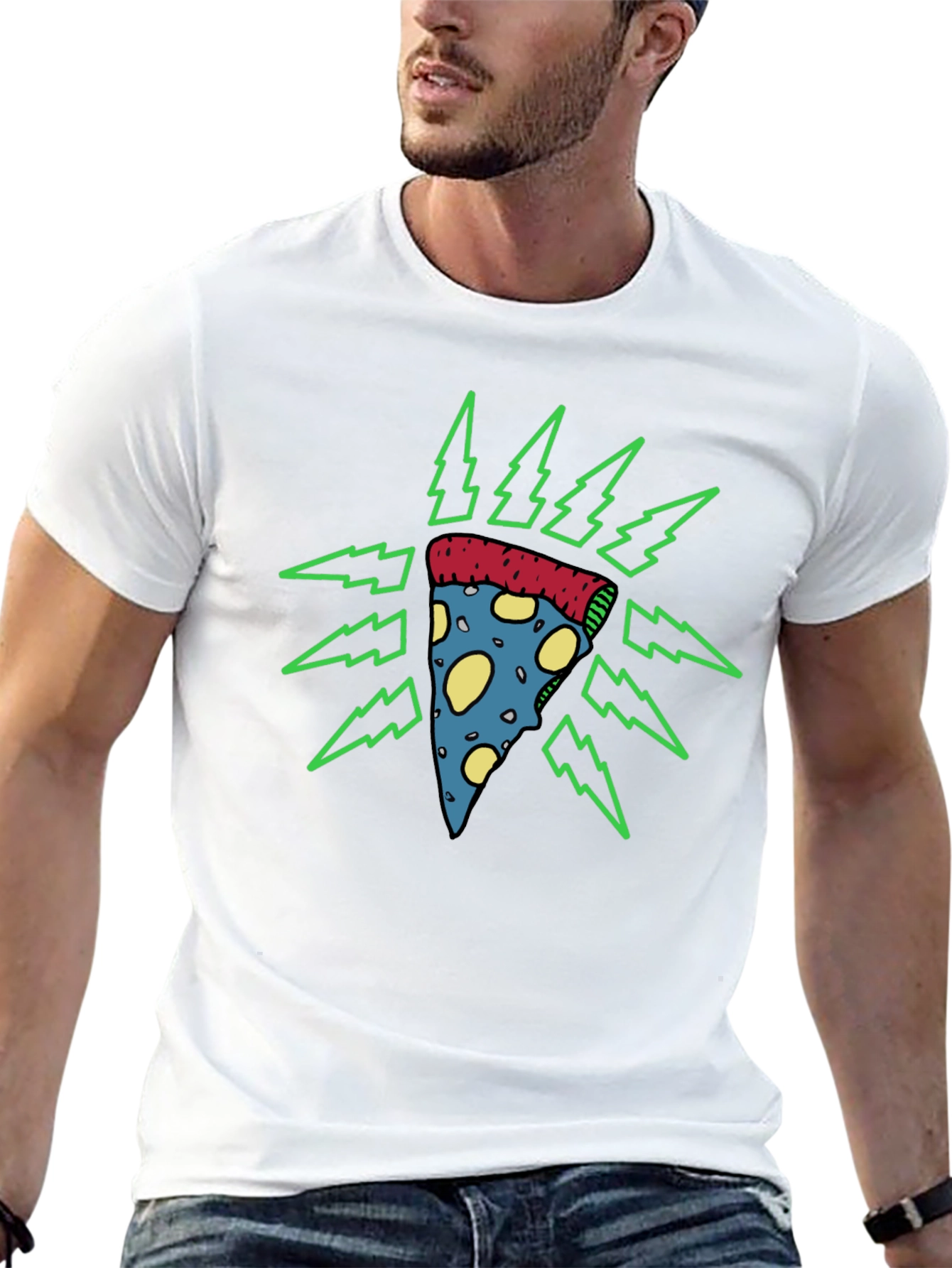 Electric Pizza Slice Graphic Tee