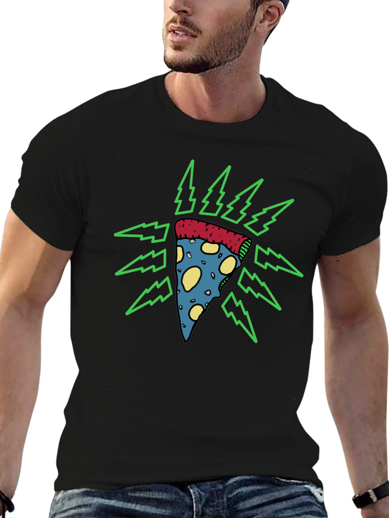Electric Pizza Slice Graphic Tee