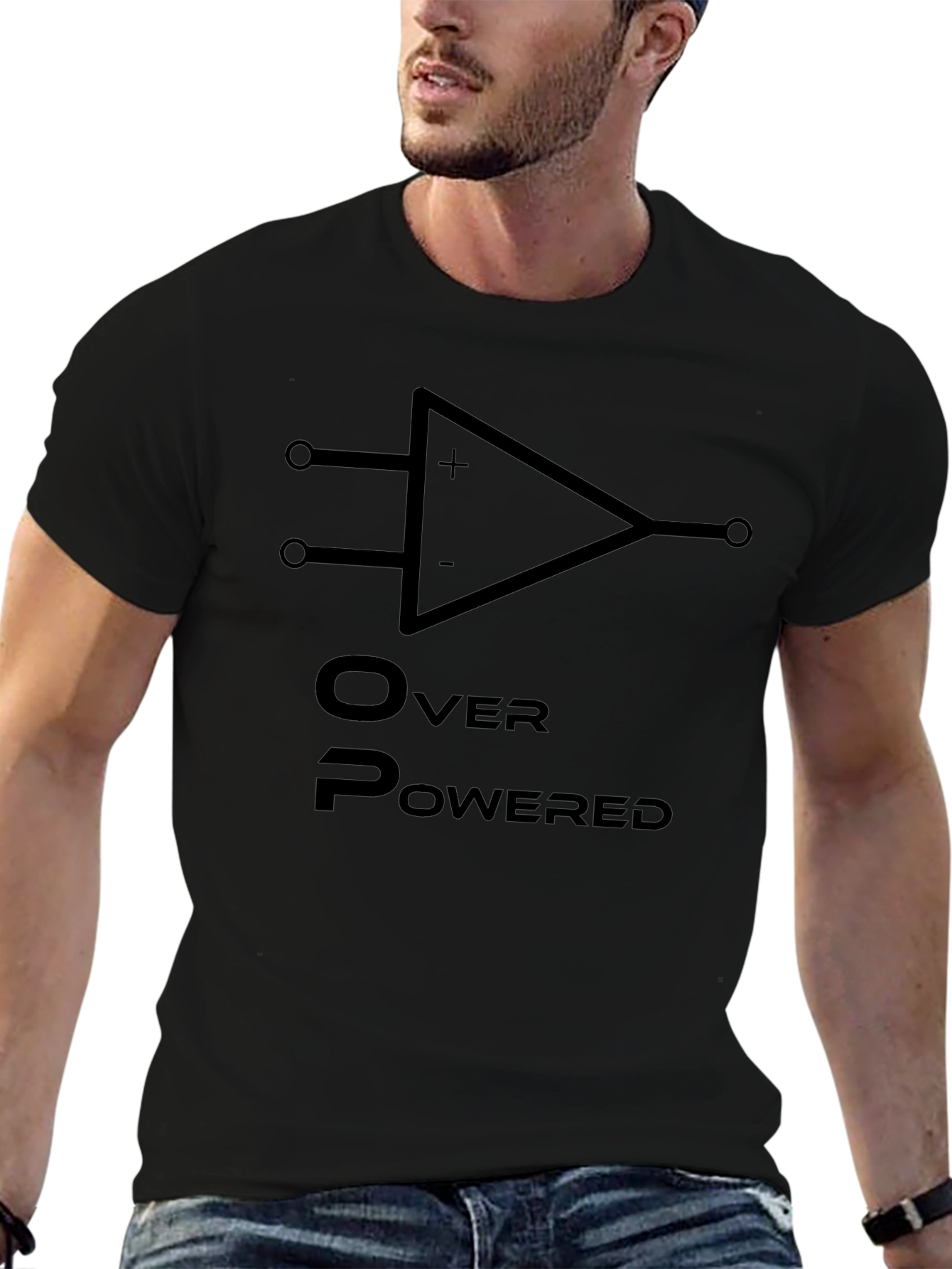 Overpowered Op Amp Black T-Shirt