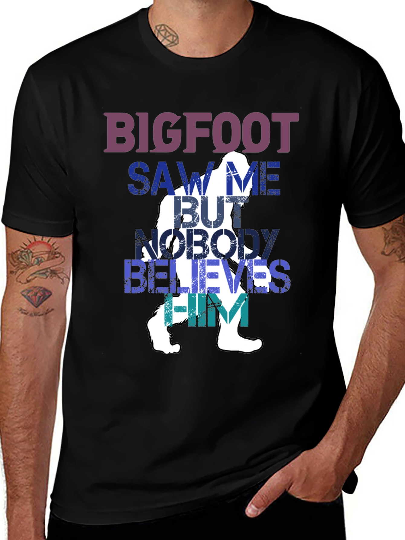 Bigfoot Saw Me T-Shirt - Funny Cryptozoology Tee