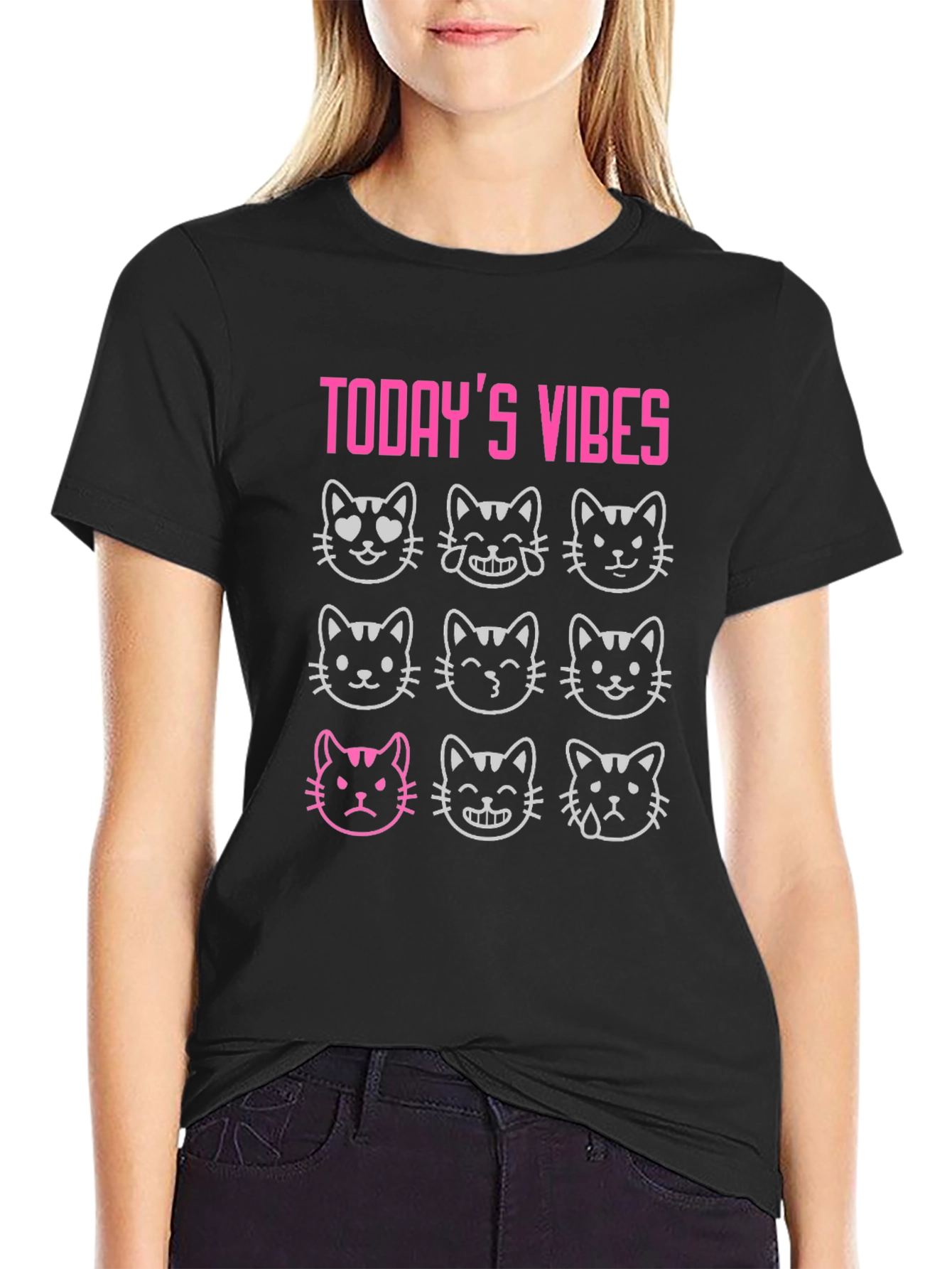 Todays Vibes Cat Mood T-Shirt